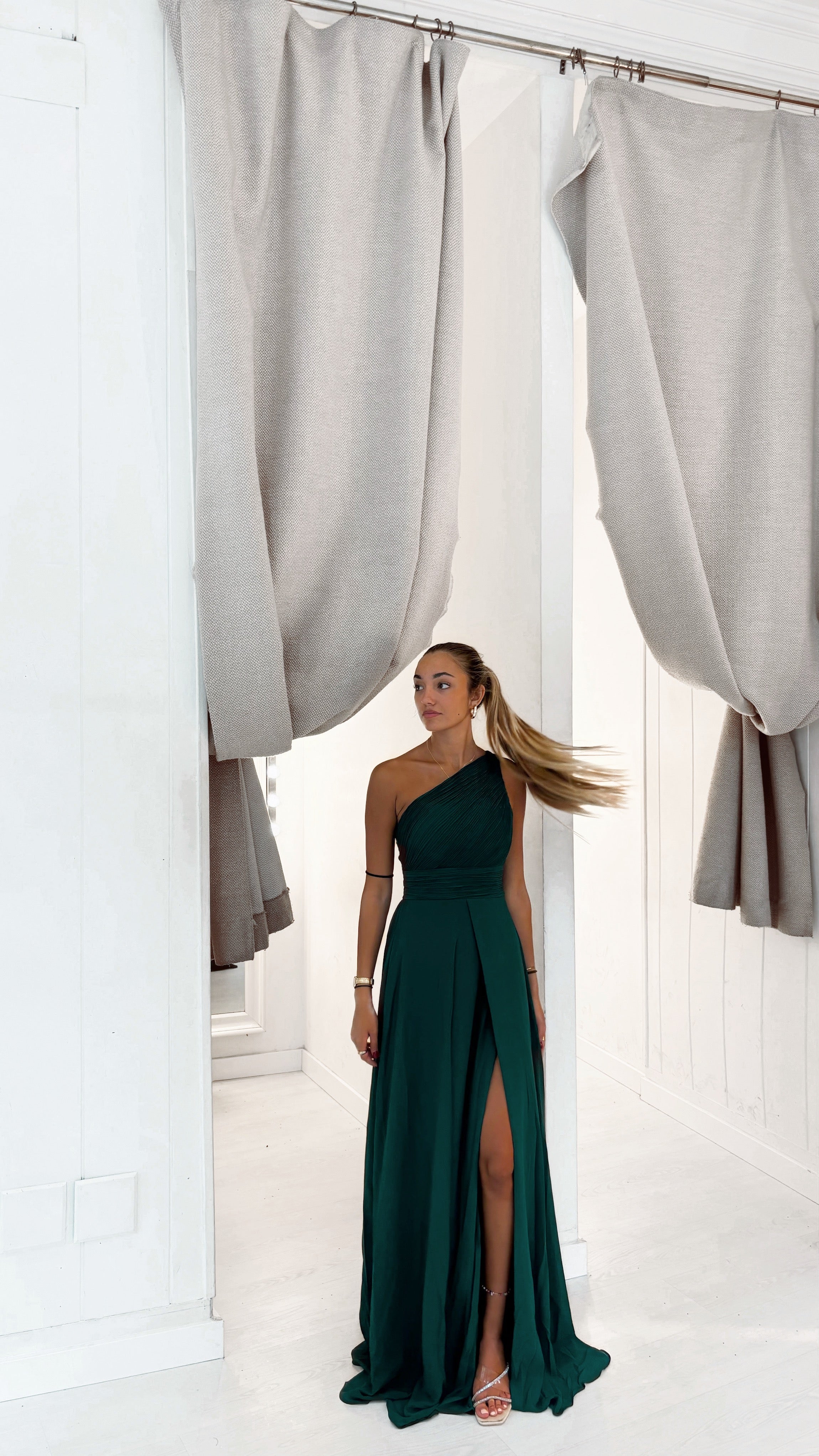 Atenea dress - verde botella