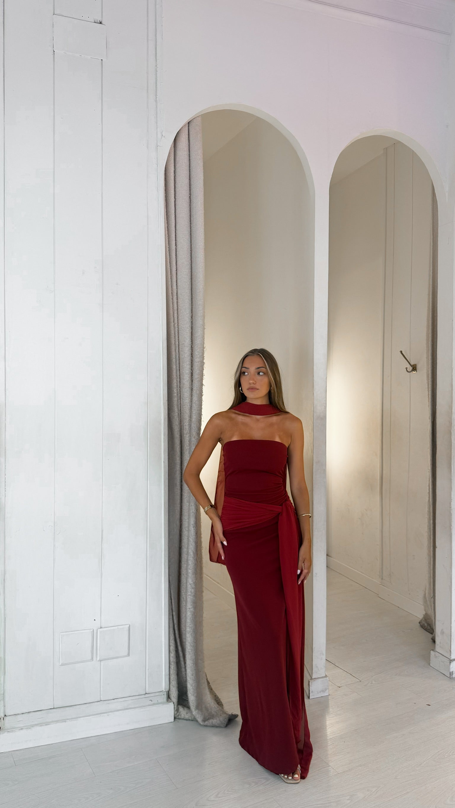 Mocha dress - burdeos