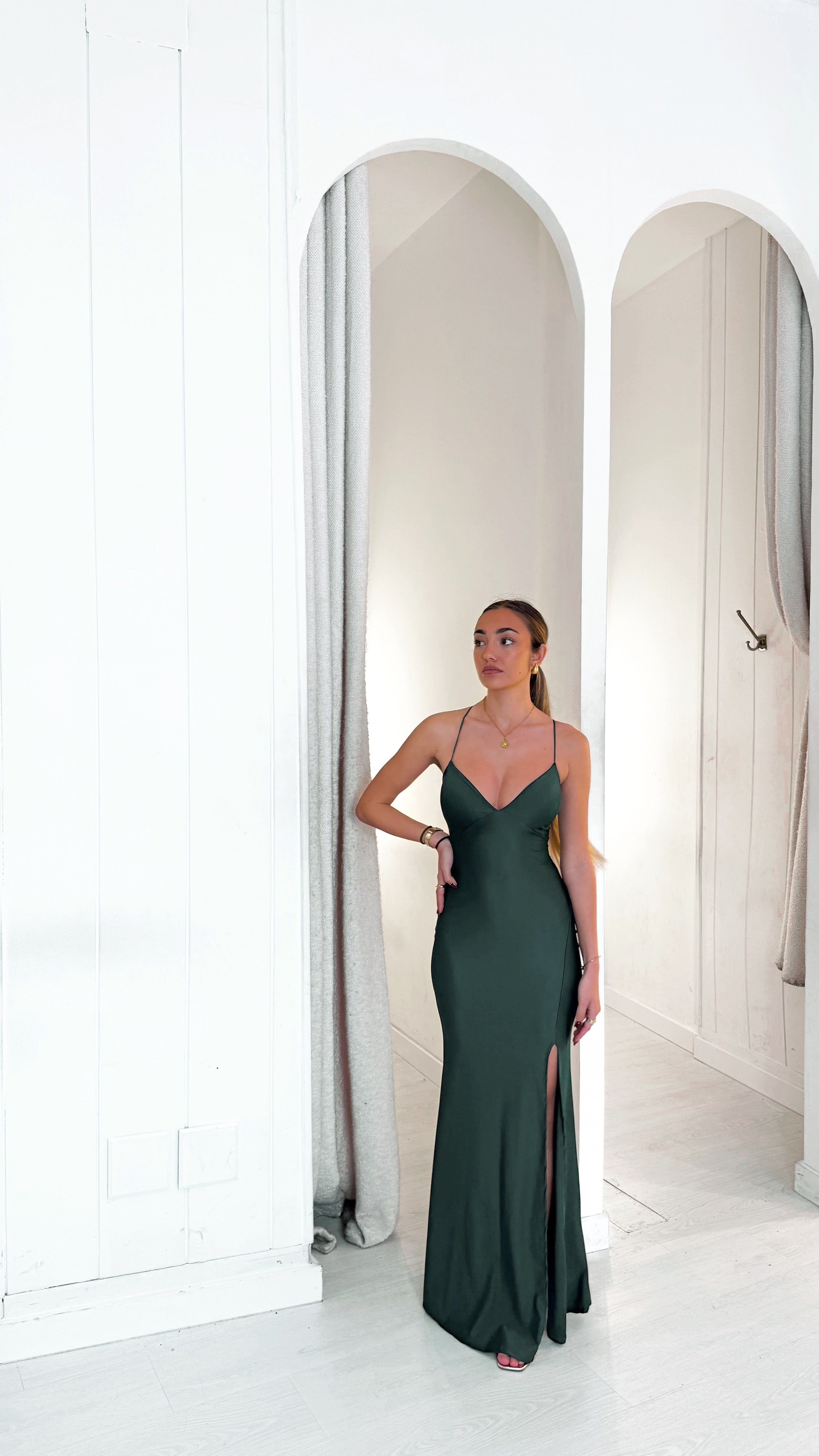 Euphoria dress - verde botella