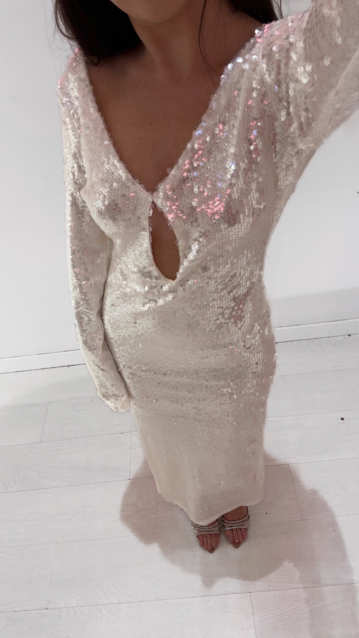 Nácar dress - blanco