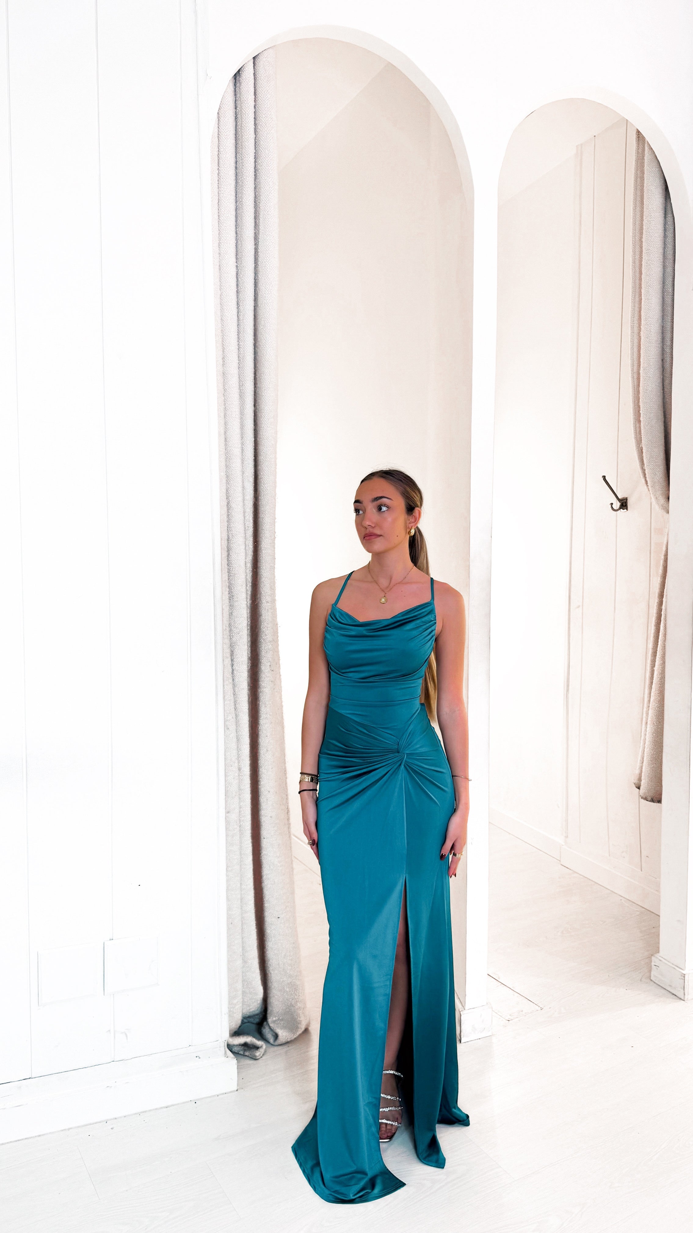 Tight dress - petróleo