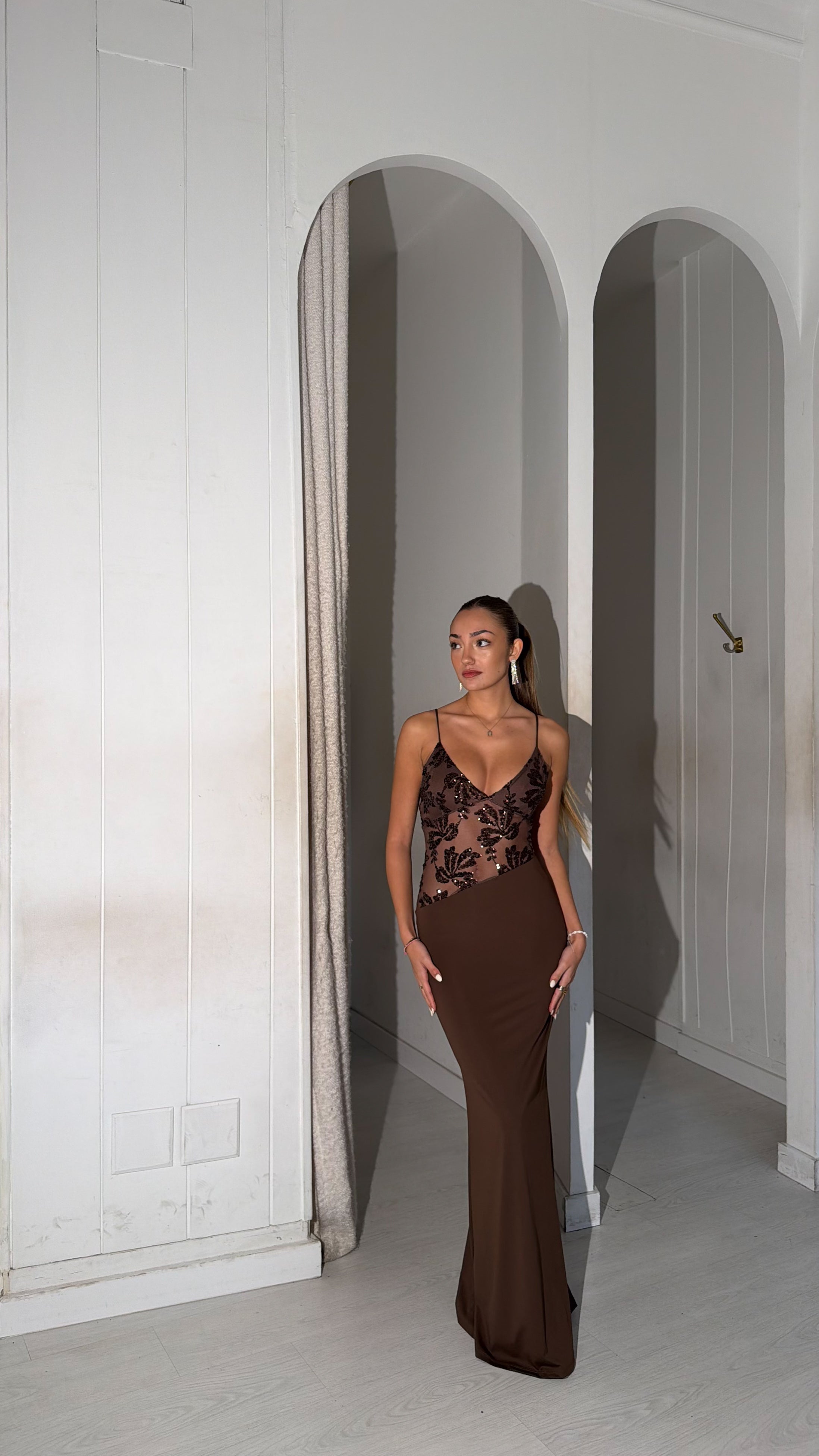 Holly dress - chocolate