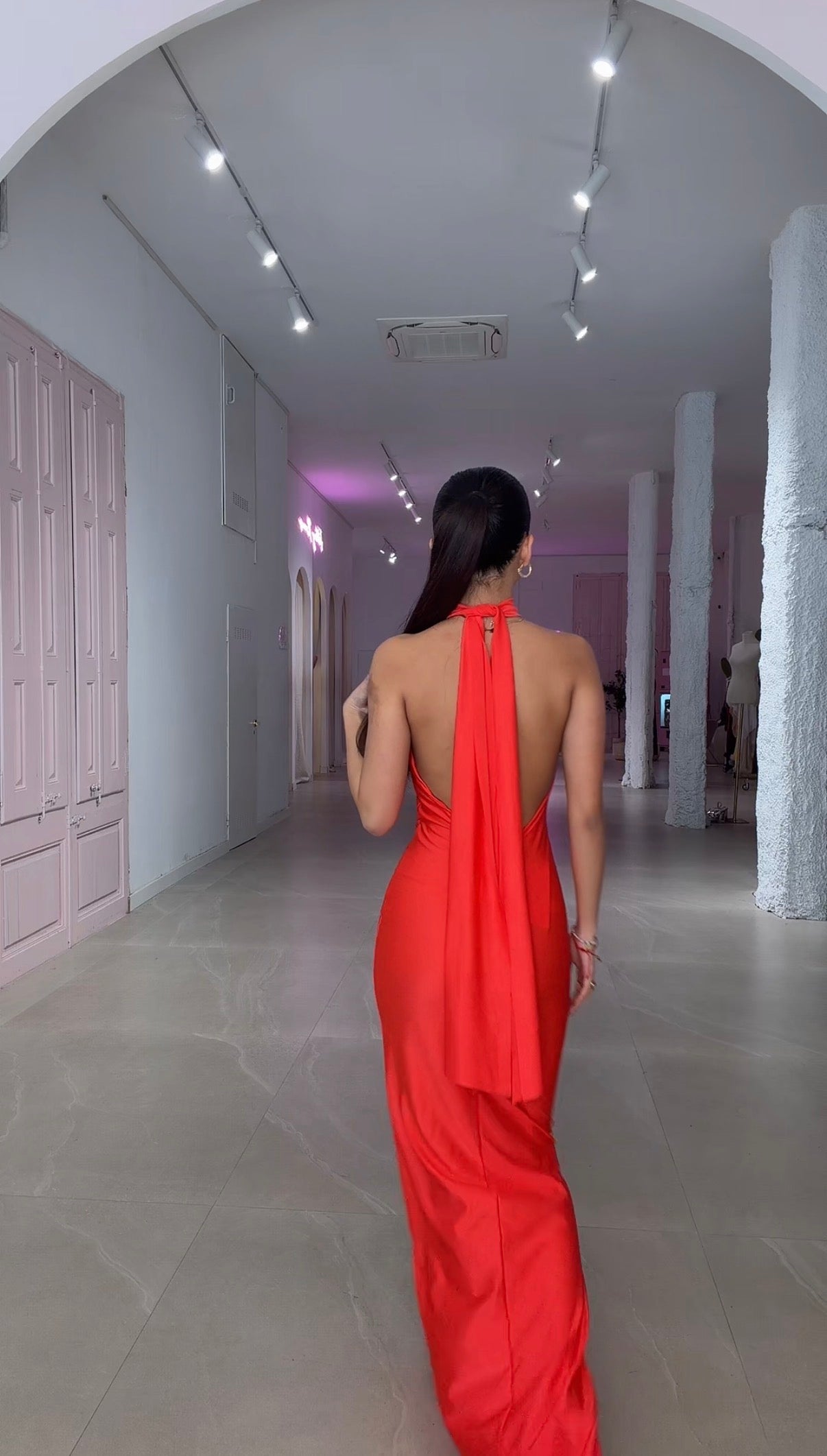 Claire dress - coral