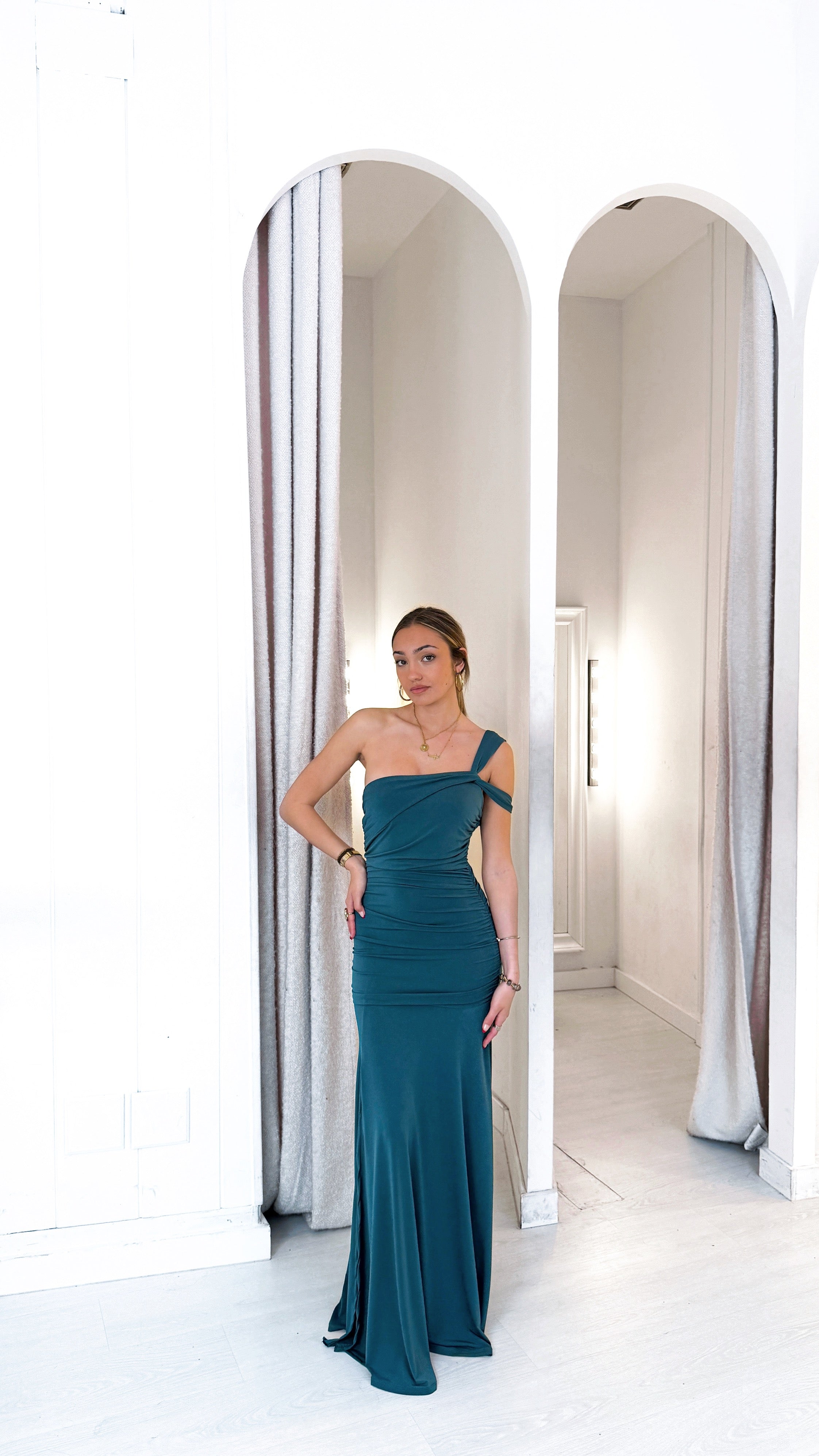 Luna dress - petróleo