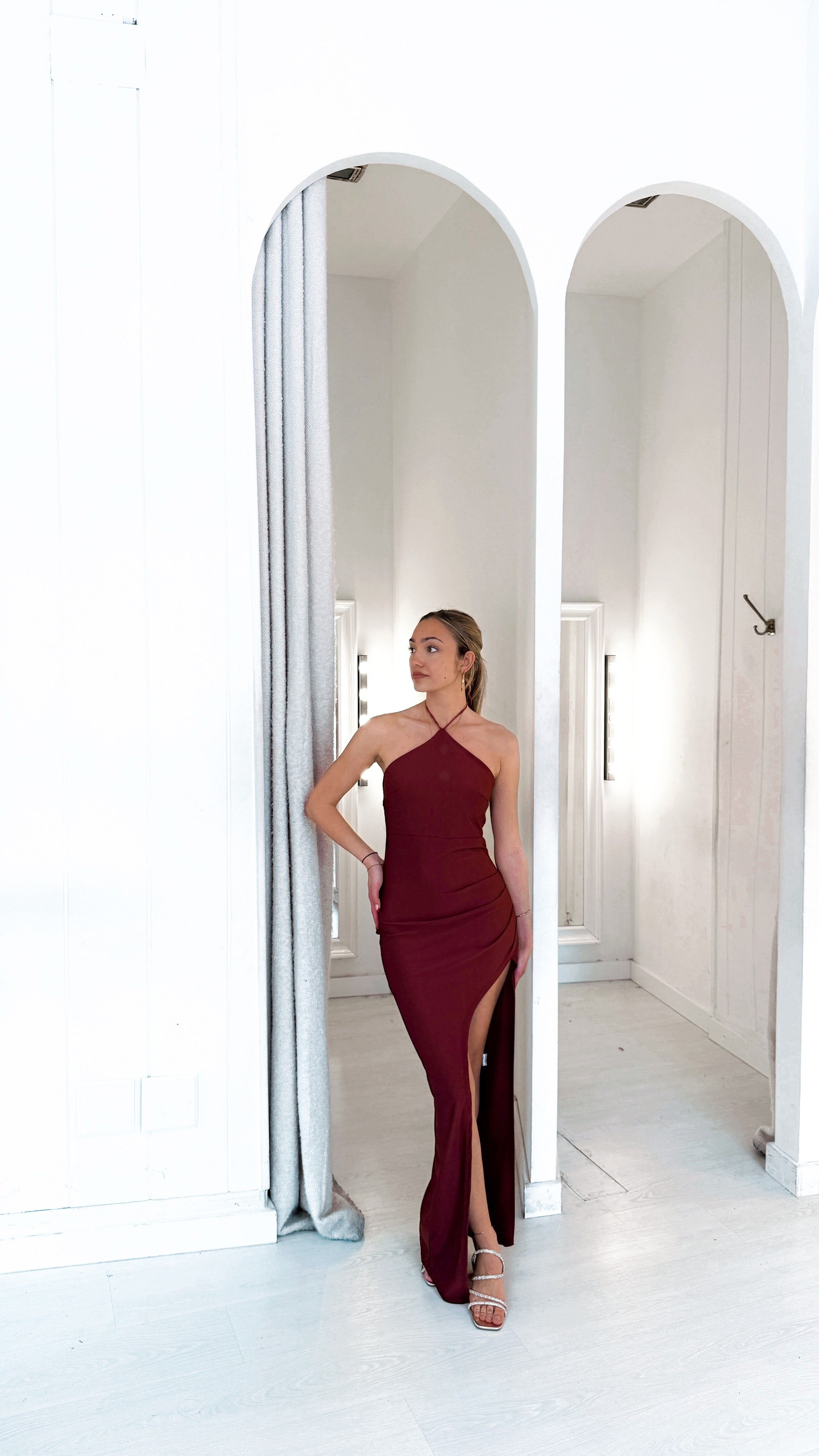 Triangle dress - burdeos