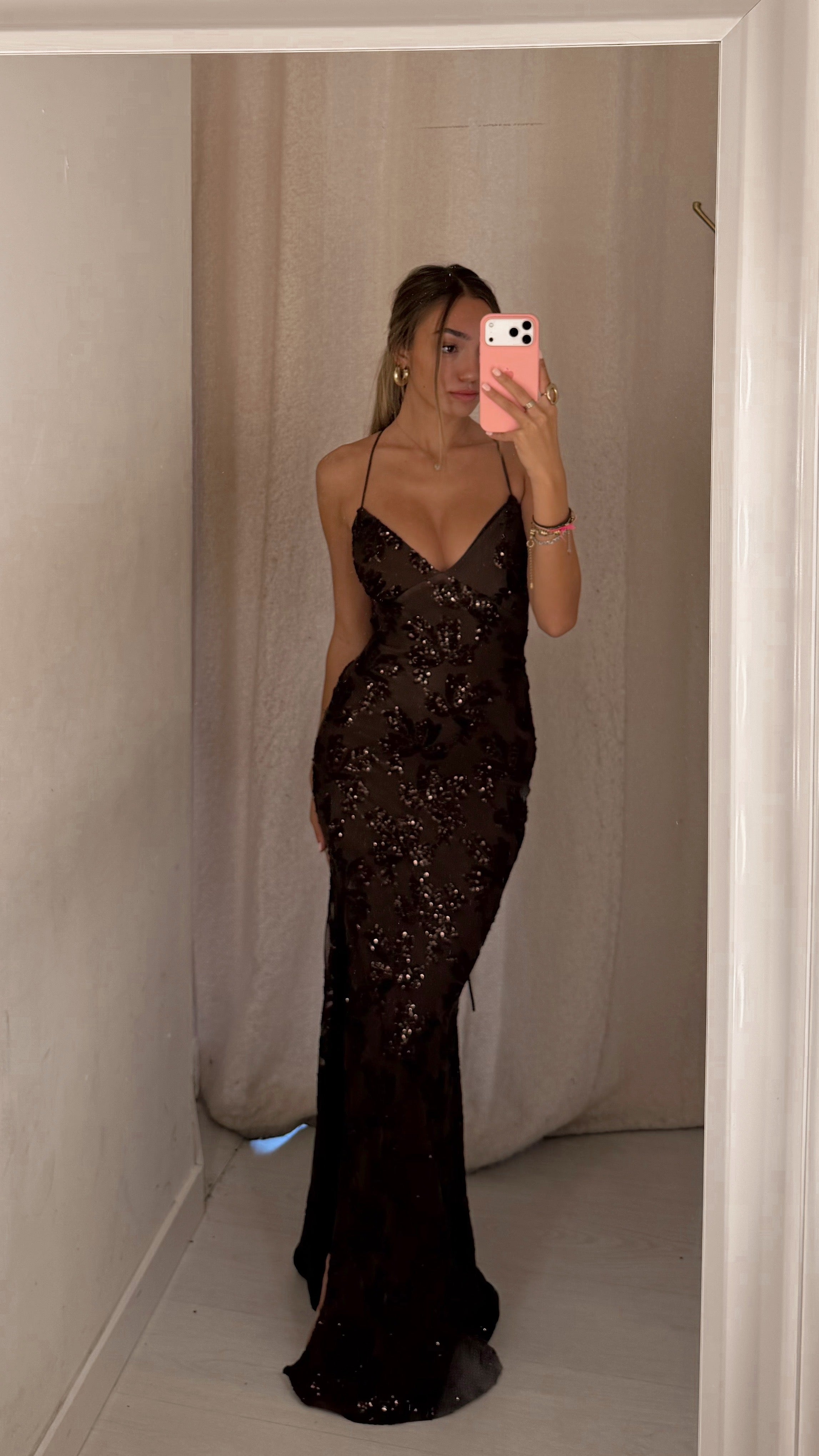 Euphoria glitter dress - marrón