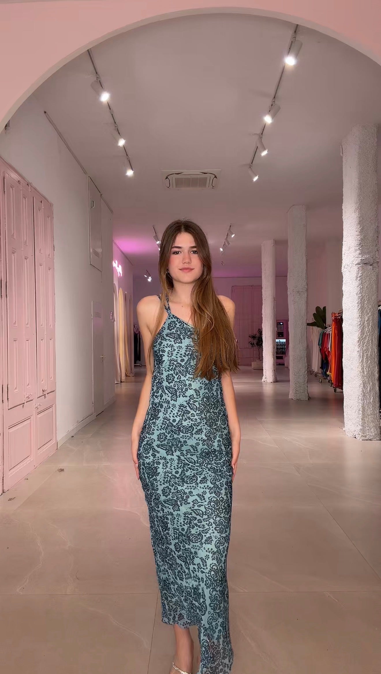 Vestido estampado azul