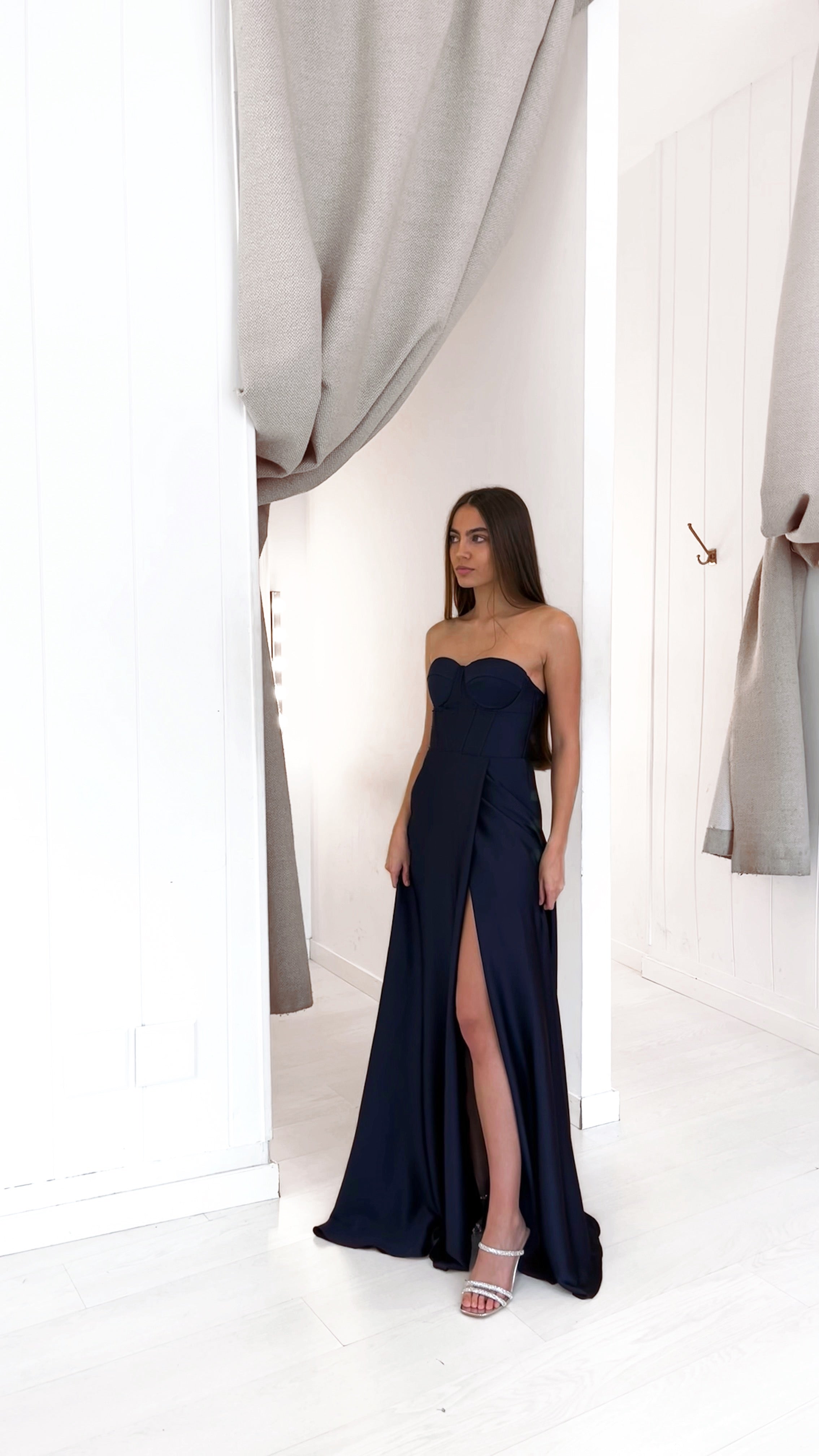 The corset dress - azul marino