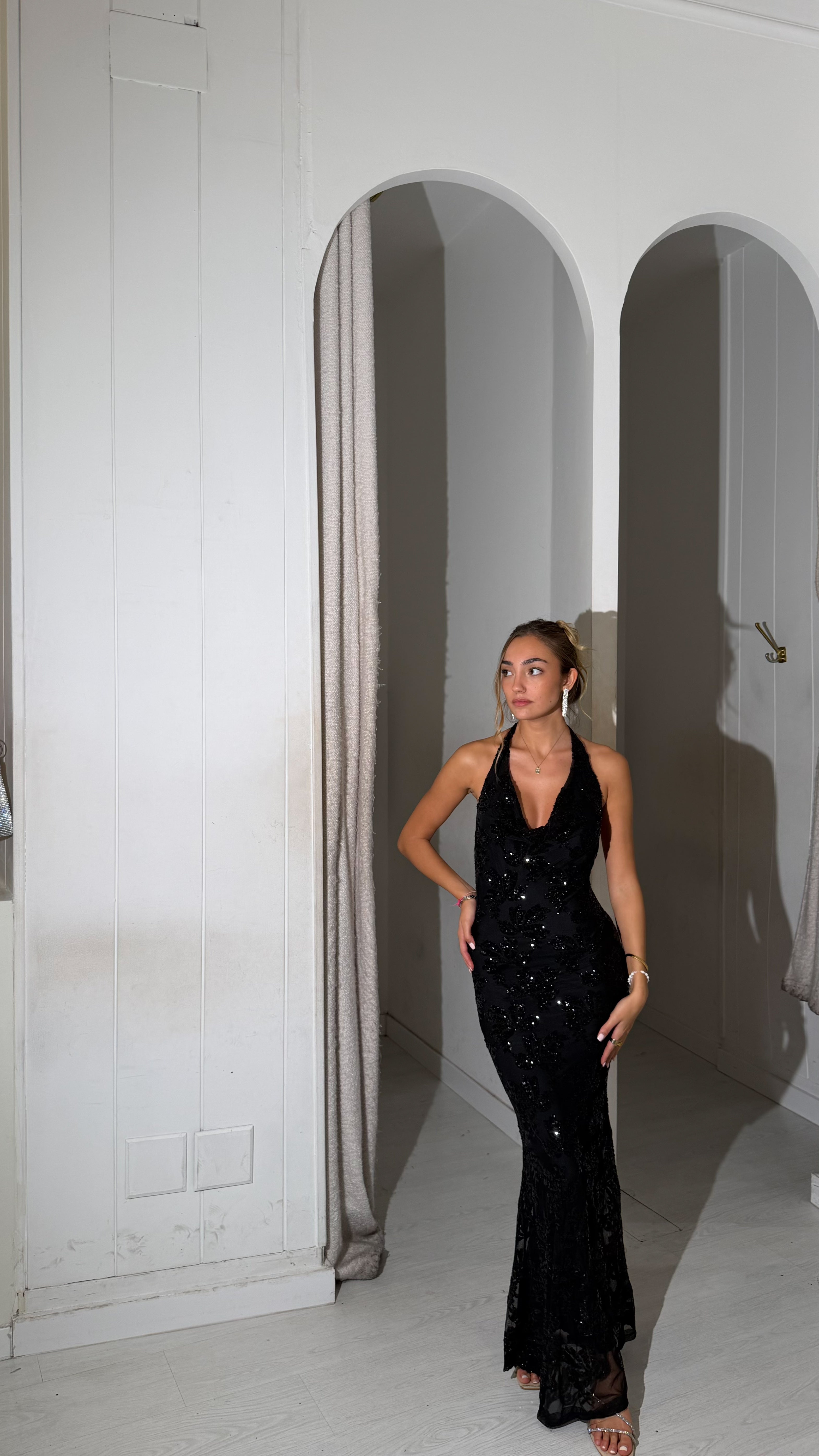 Autumn lights dress - negro