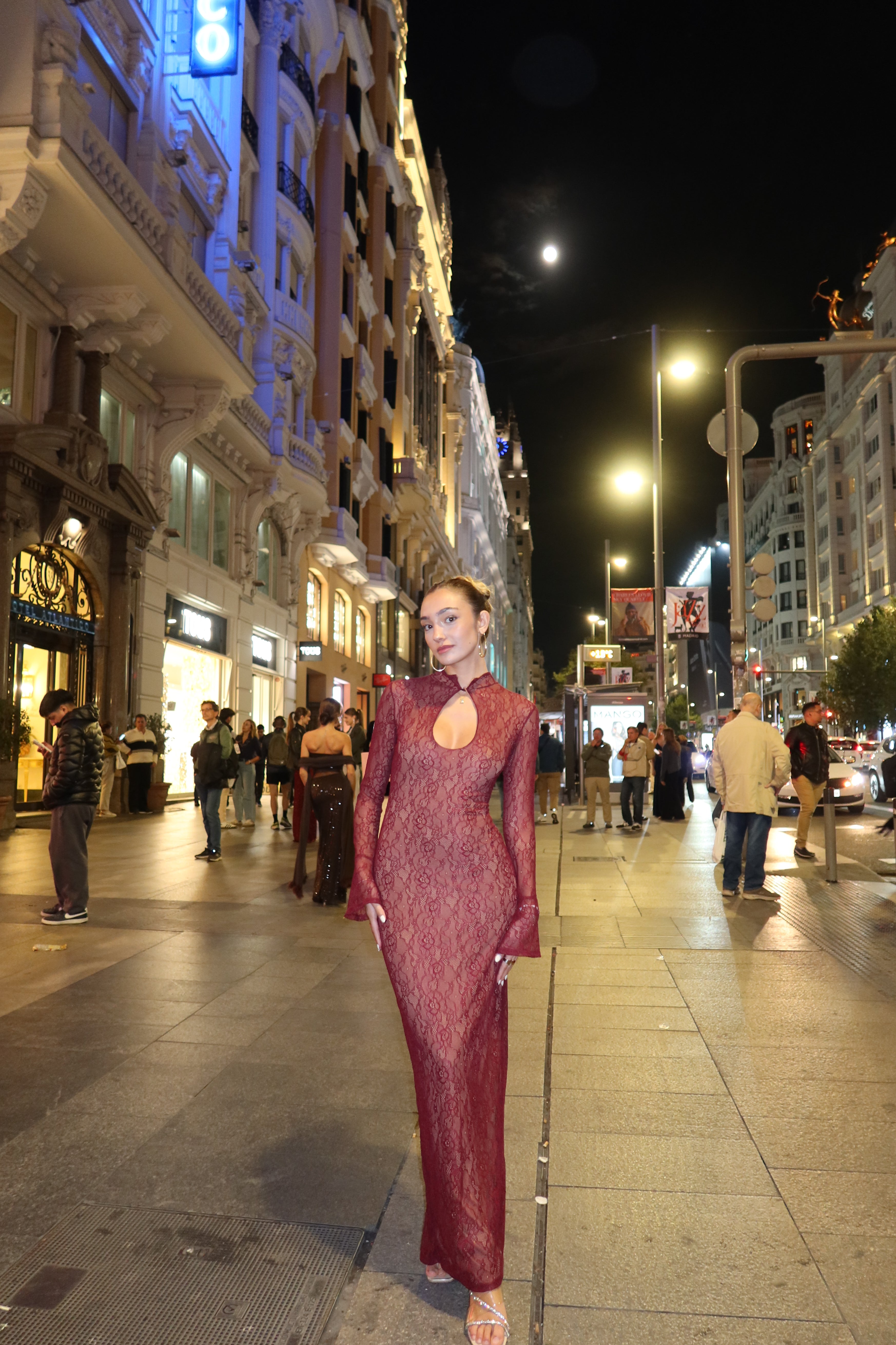 Elegance long dress - burdeos