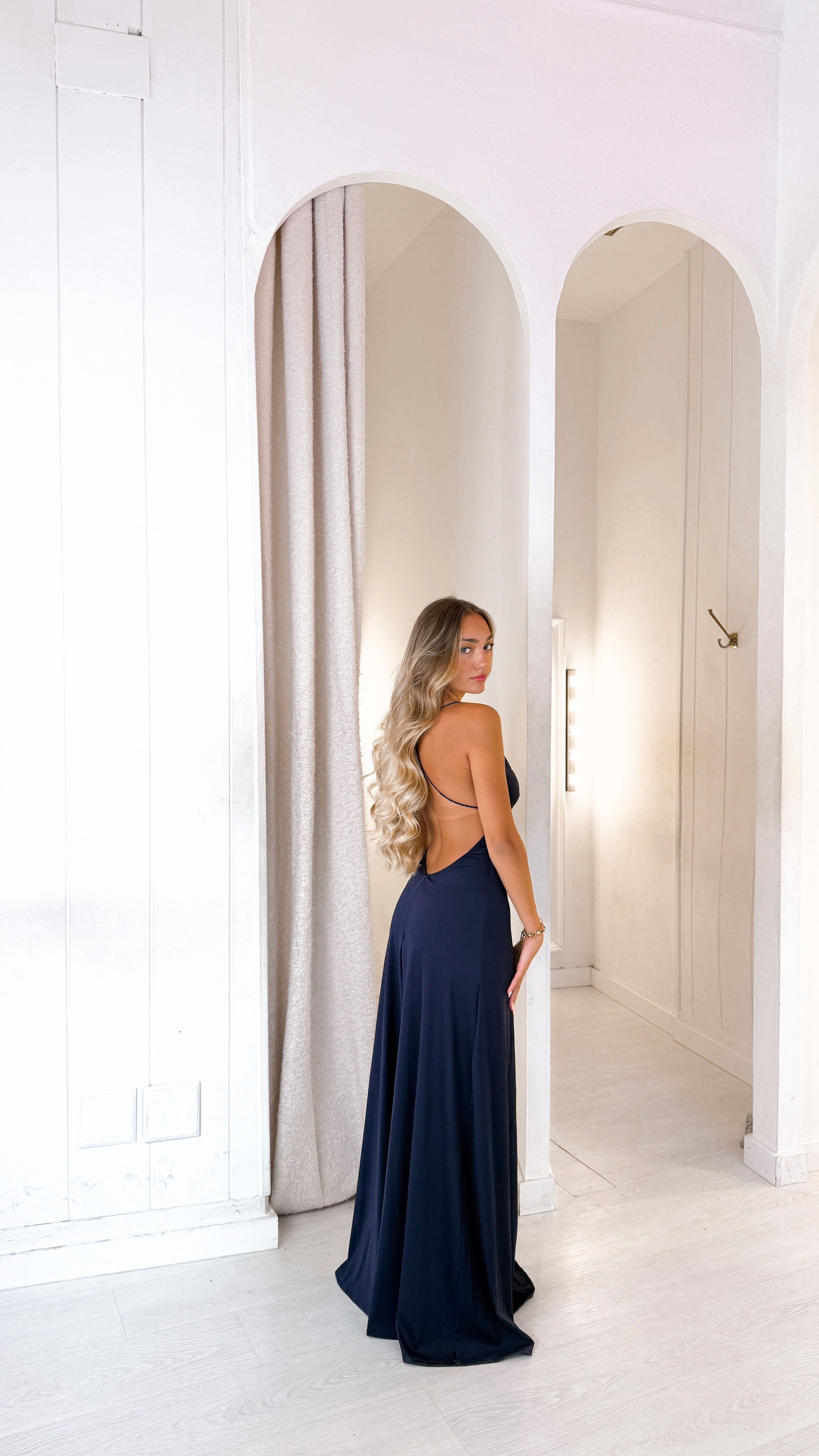 Aura dress - azul marino