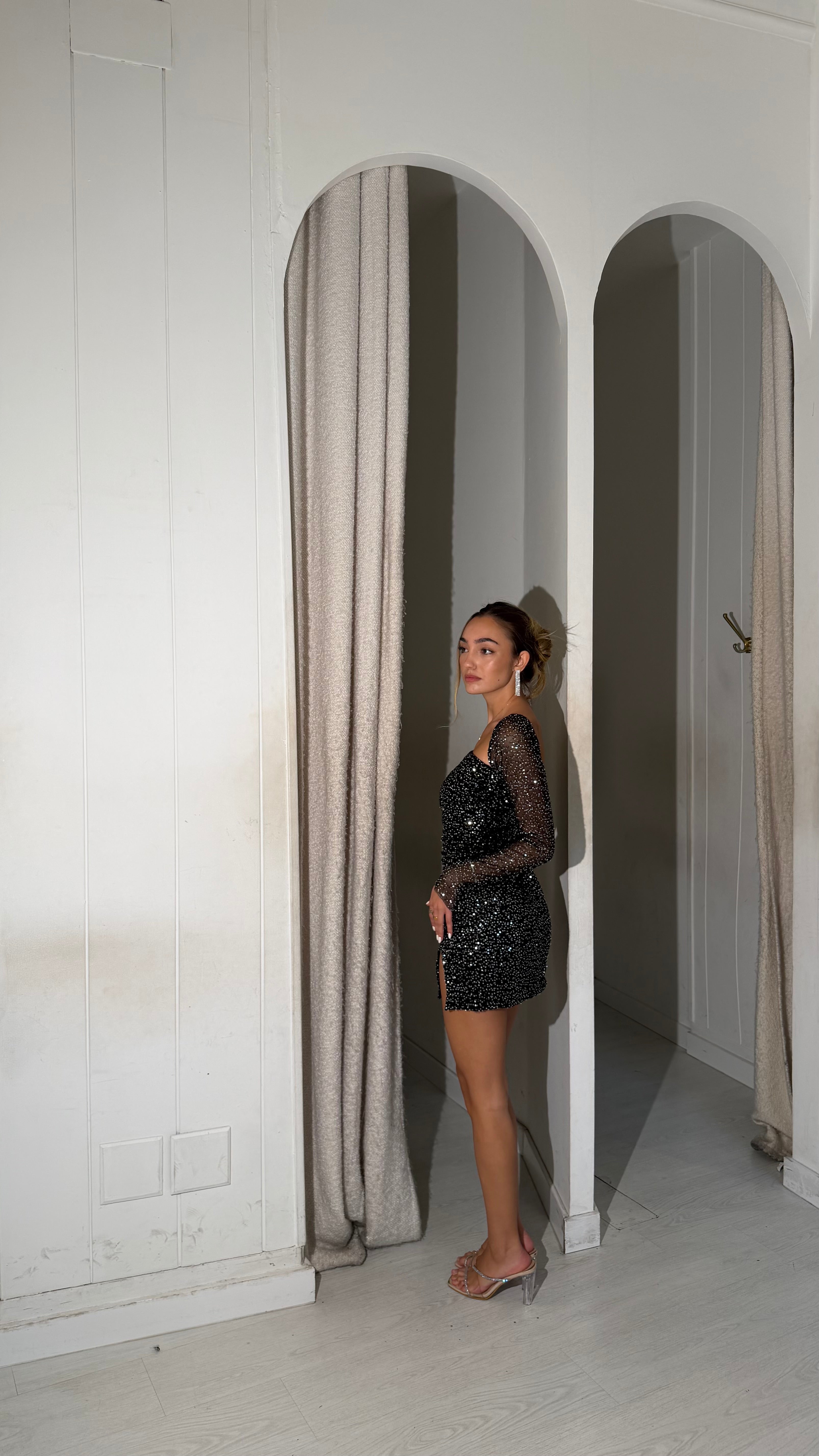 Stellar dress - negro y plata