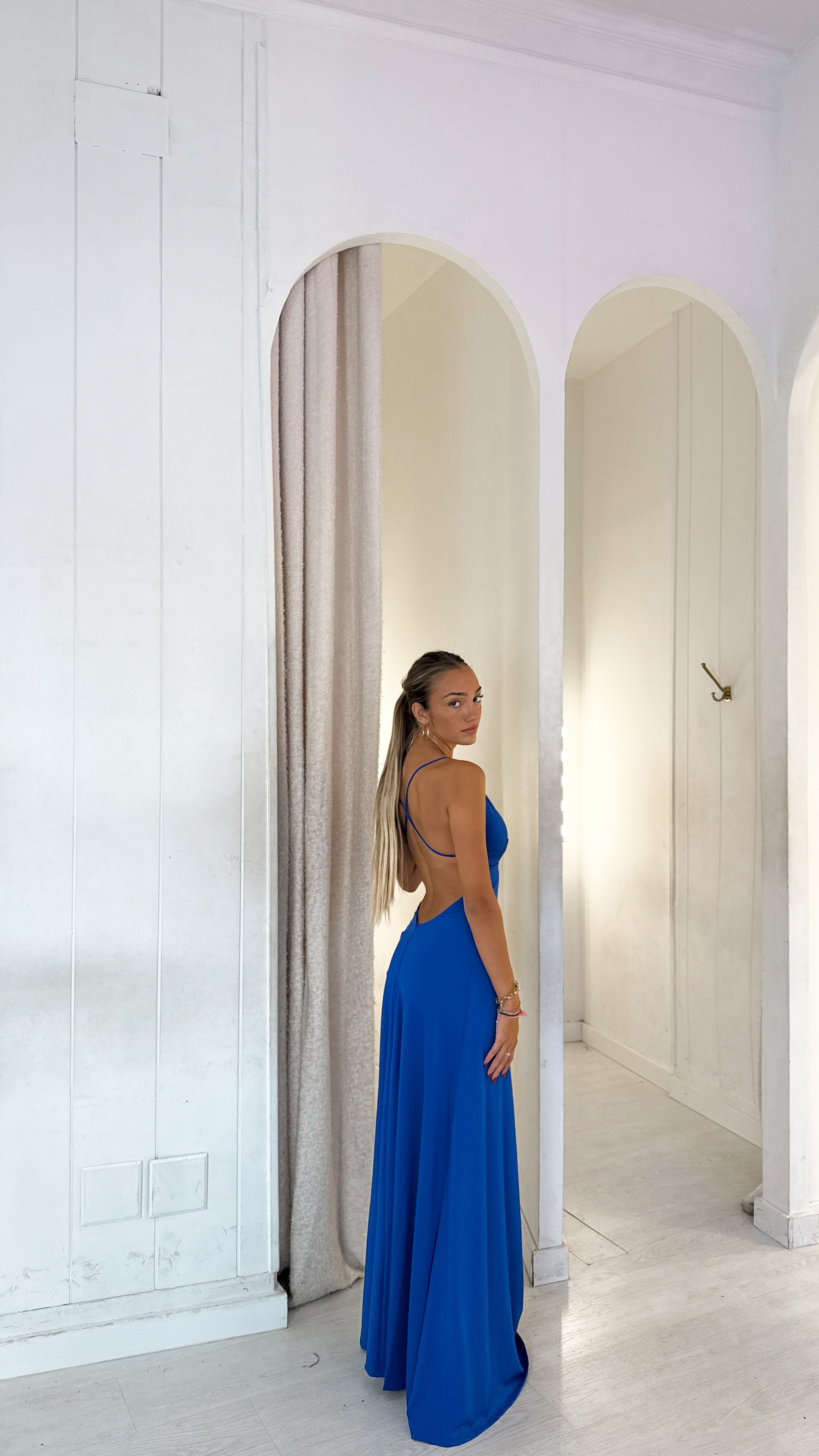 Aura dress - azul eléctrico
