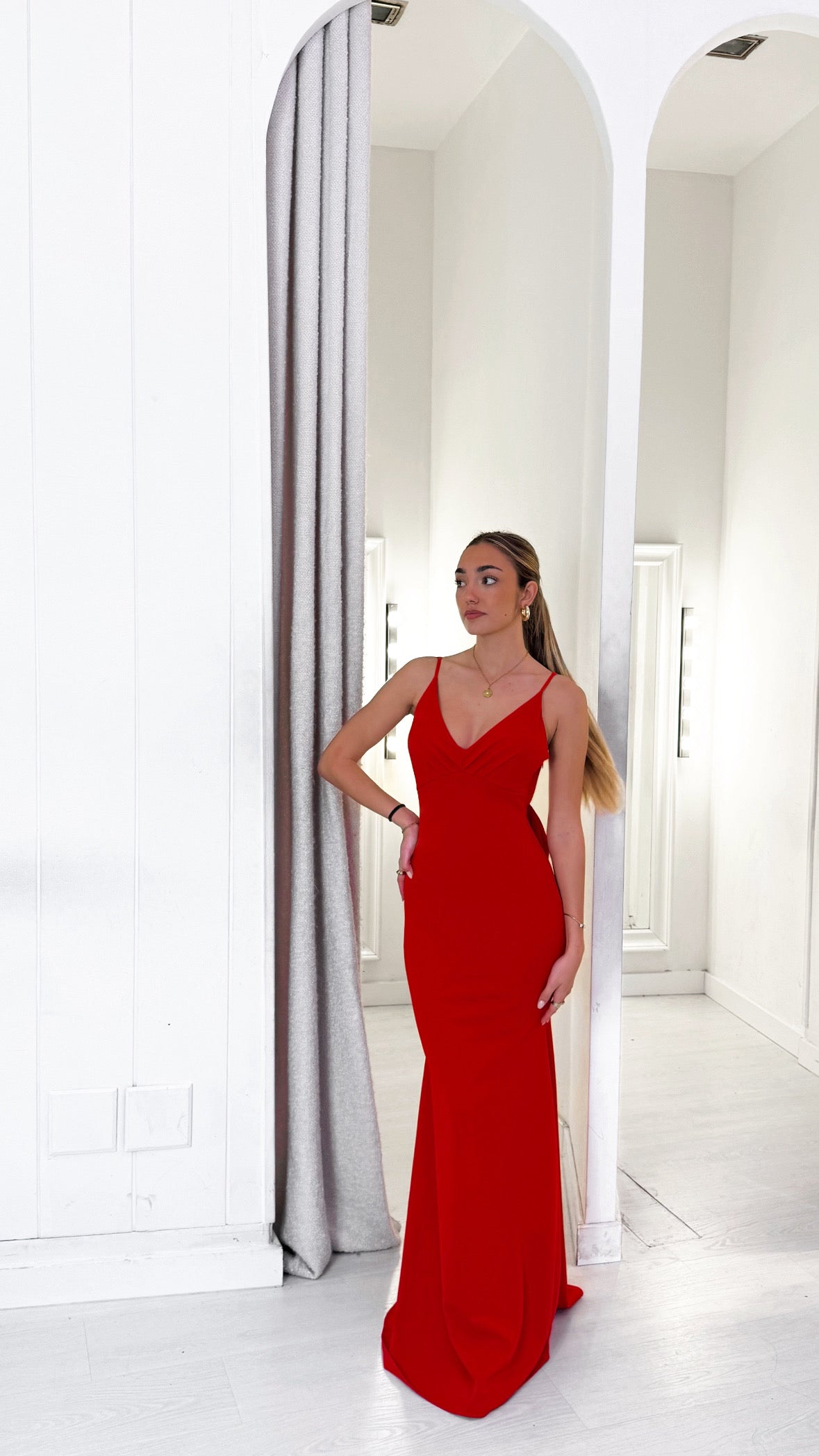 Bow dress - rojo