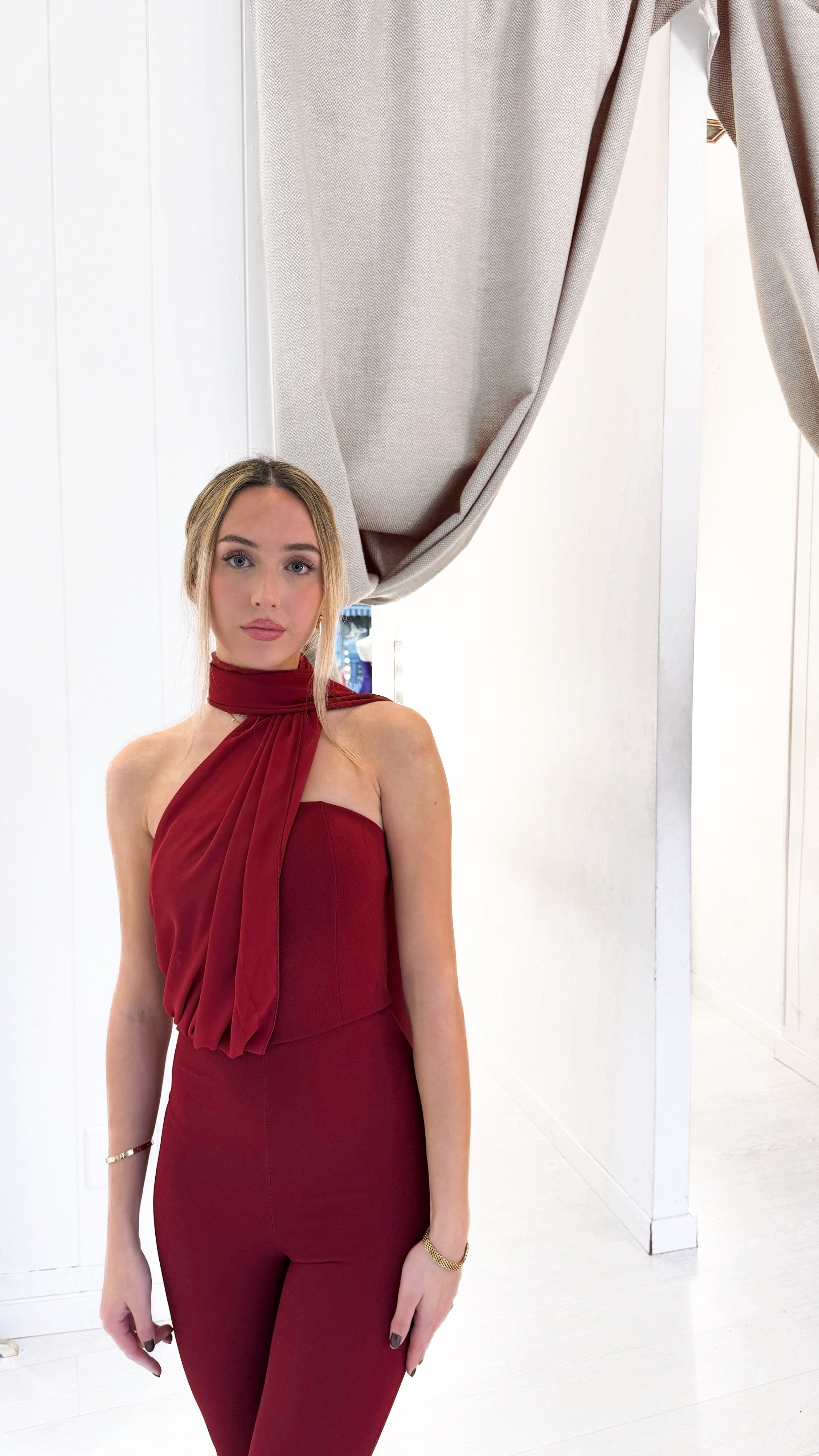 Juliette playsuit - burdeos