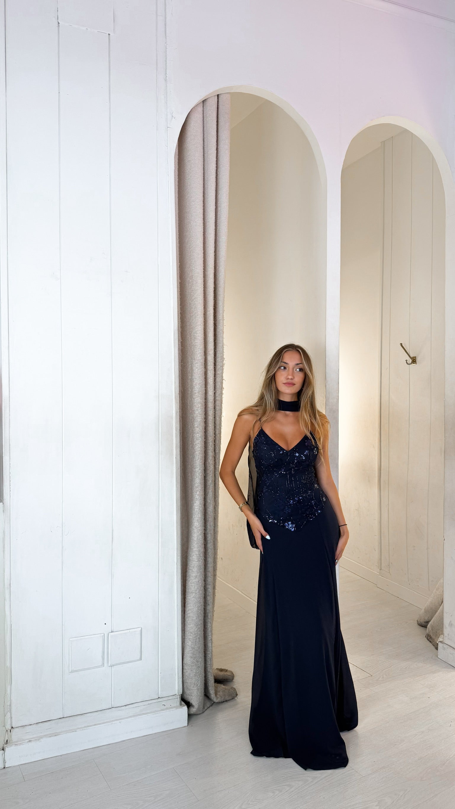 Amber dress - azul marino