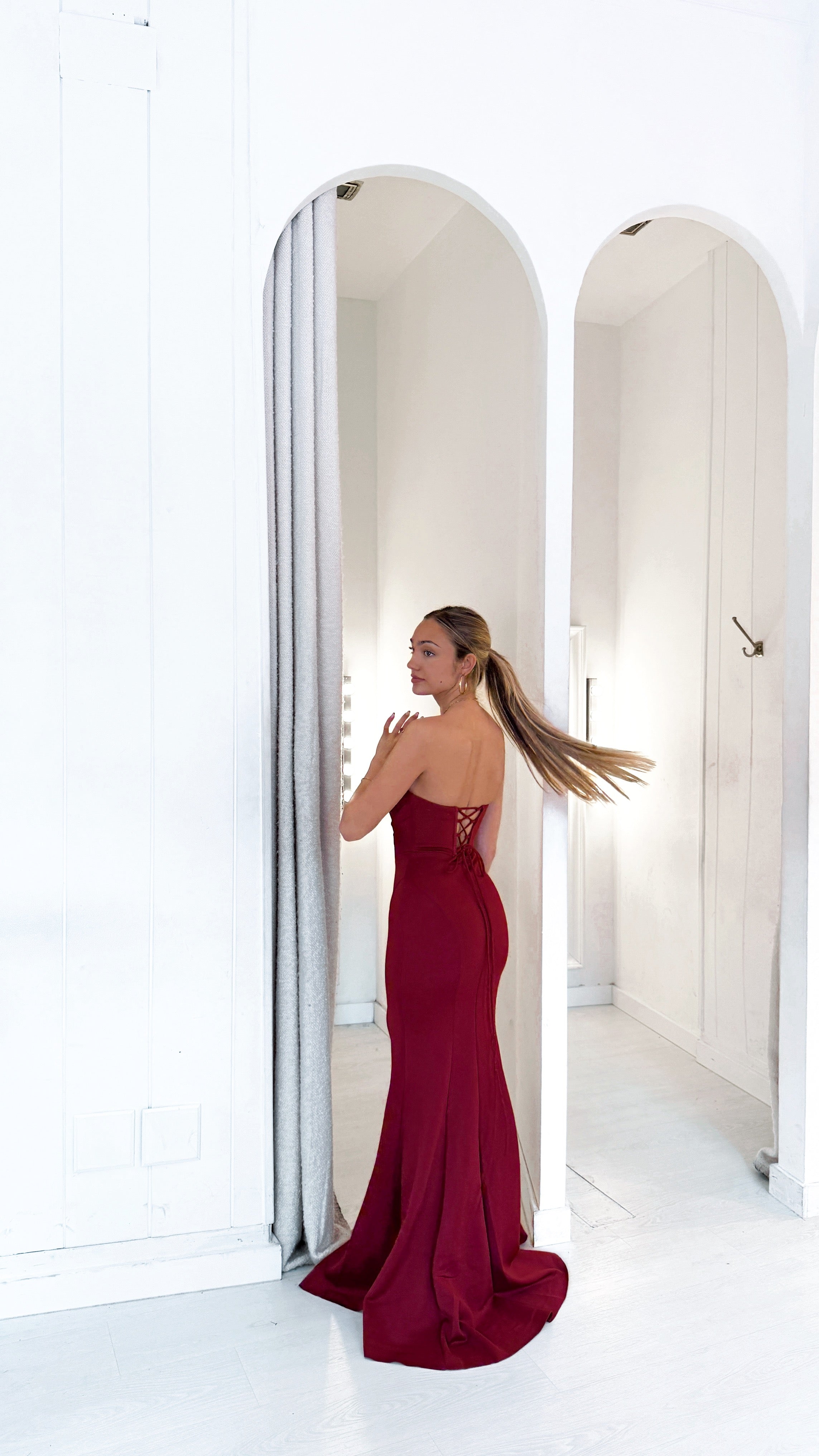 Blush dress - burdeos