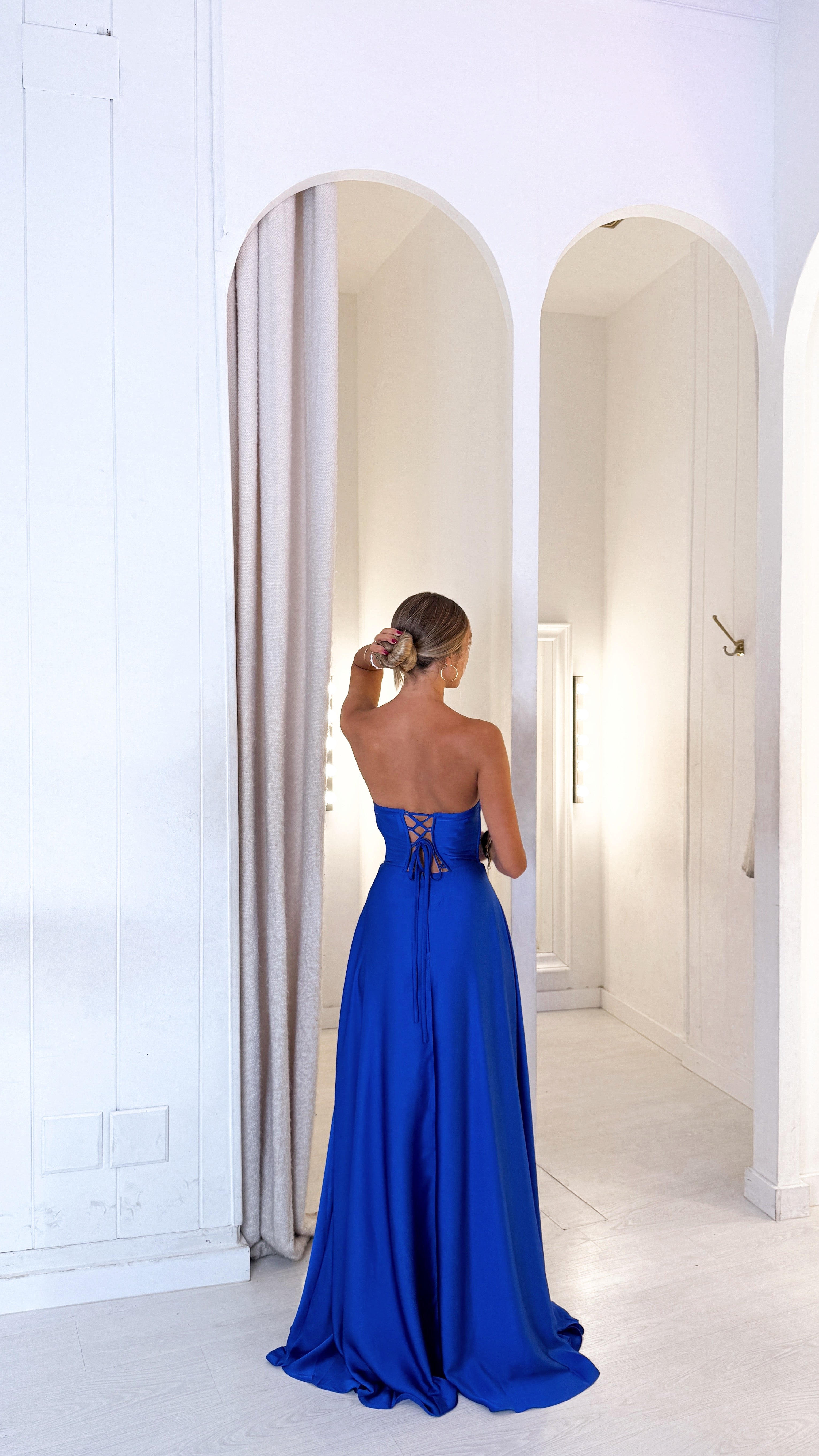 The corset dress - azul eléctrico
