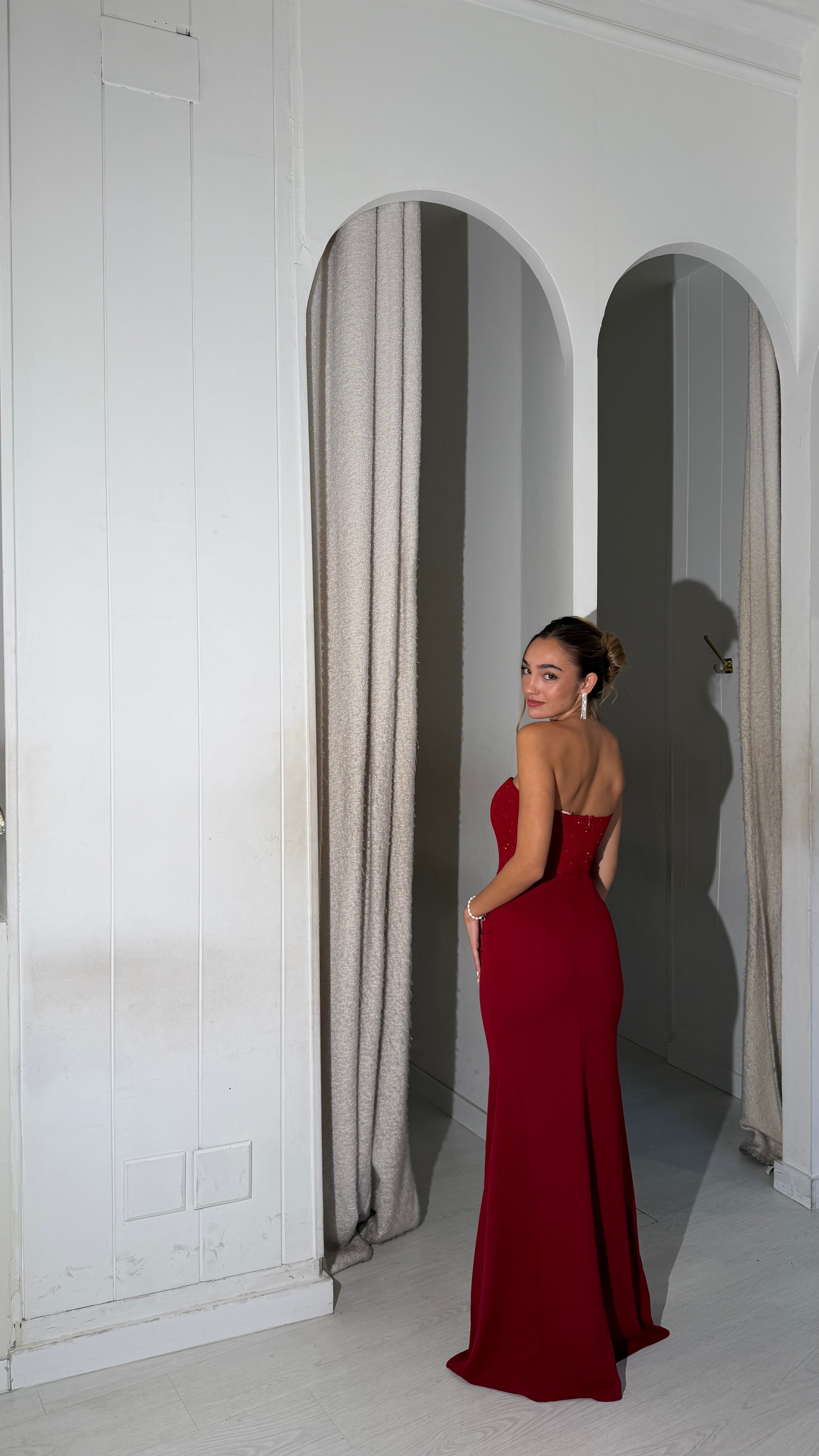 Glitter crush dress - rojo