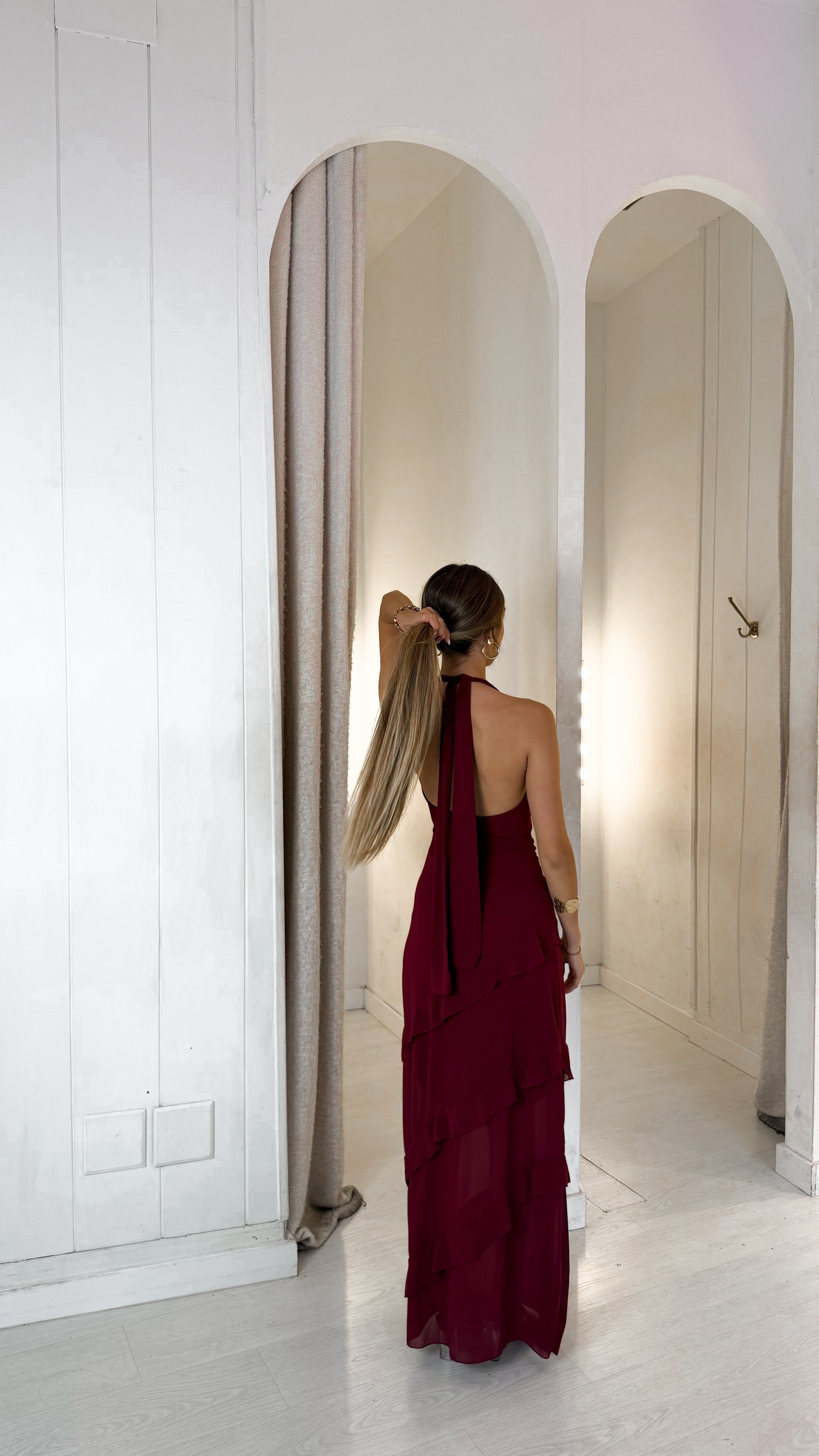 Whisper dress - burdeos