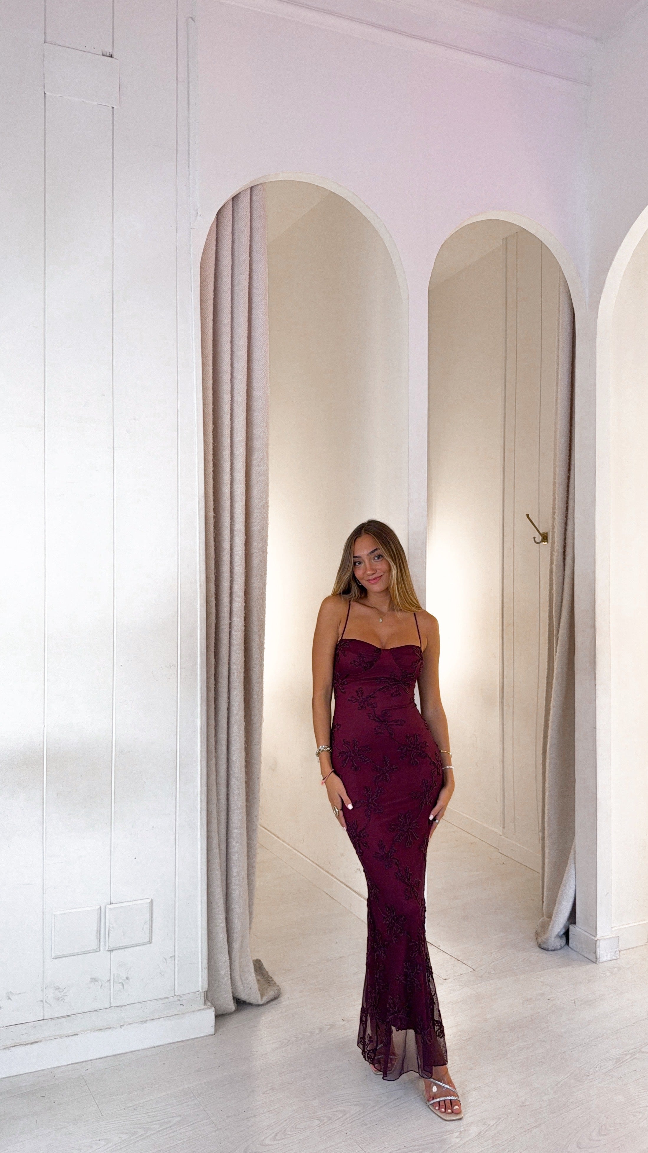 Vintage dress - berenjena