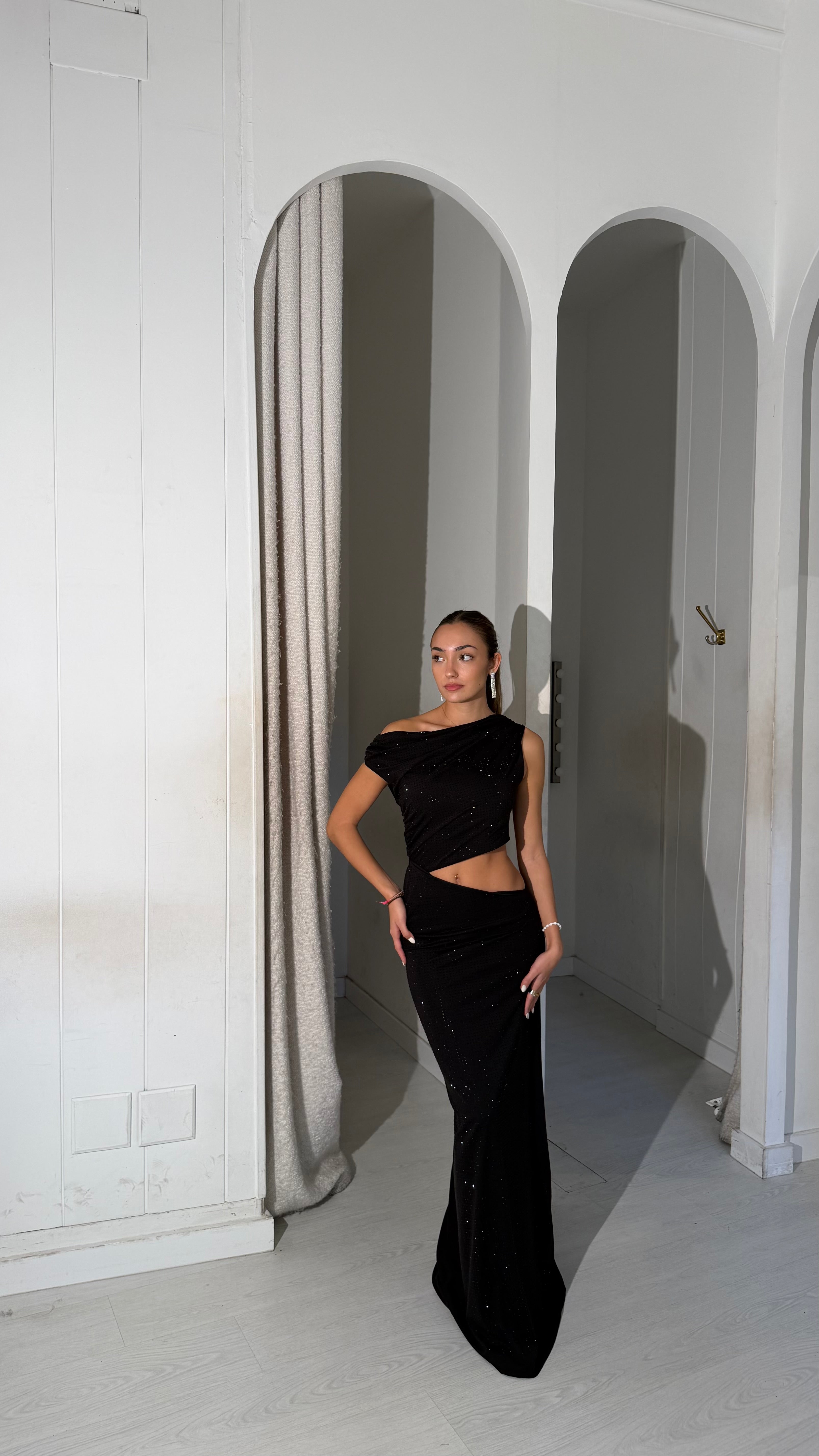 Snowflake dress - negro