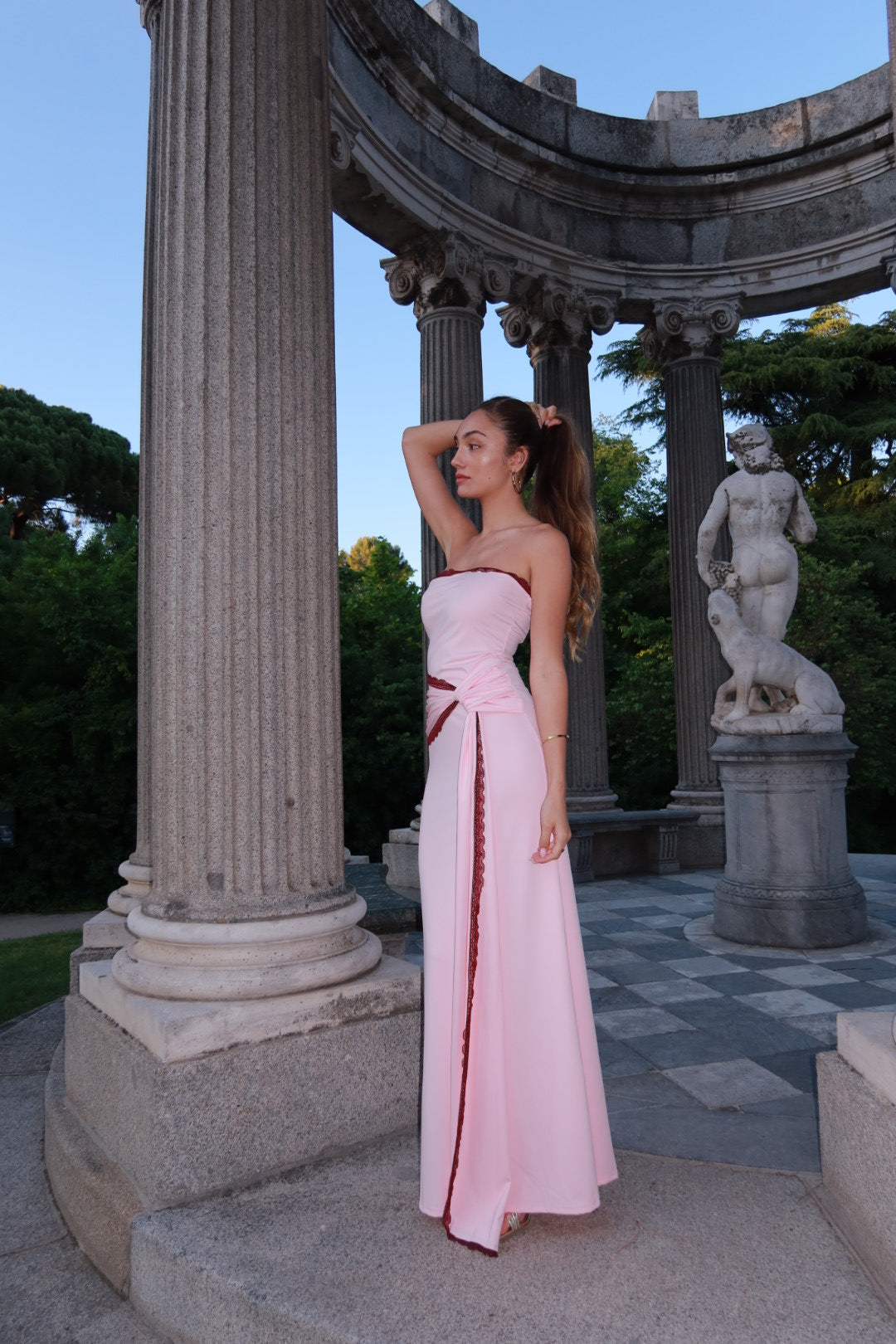 Peñíscola dress - Rosa y Burdeos