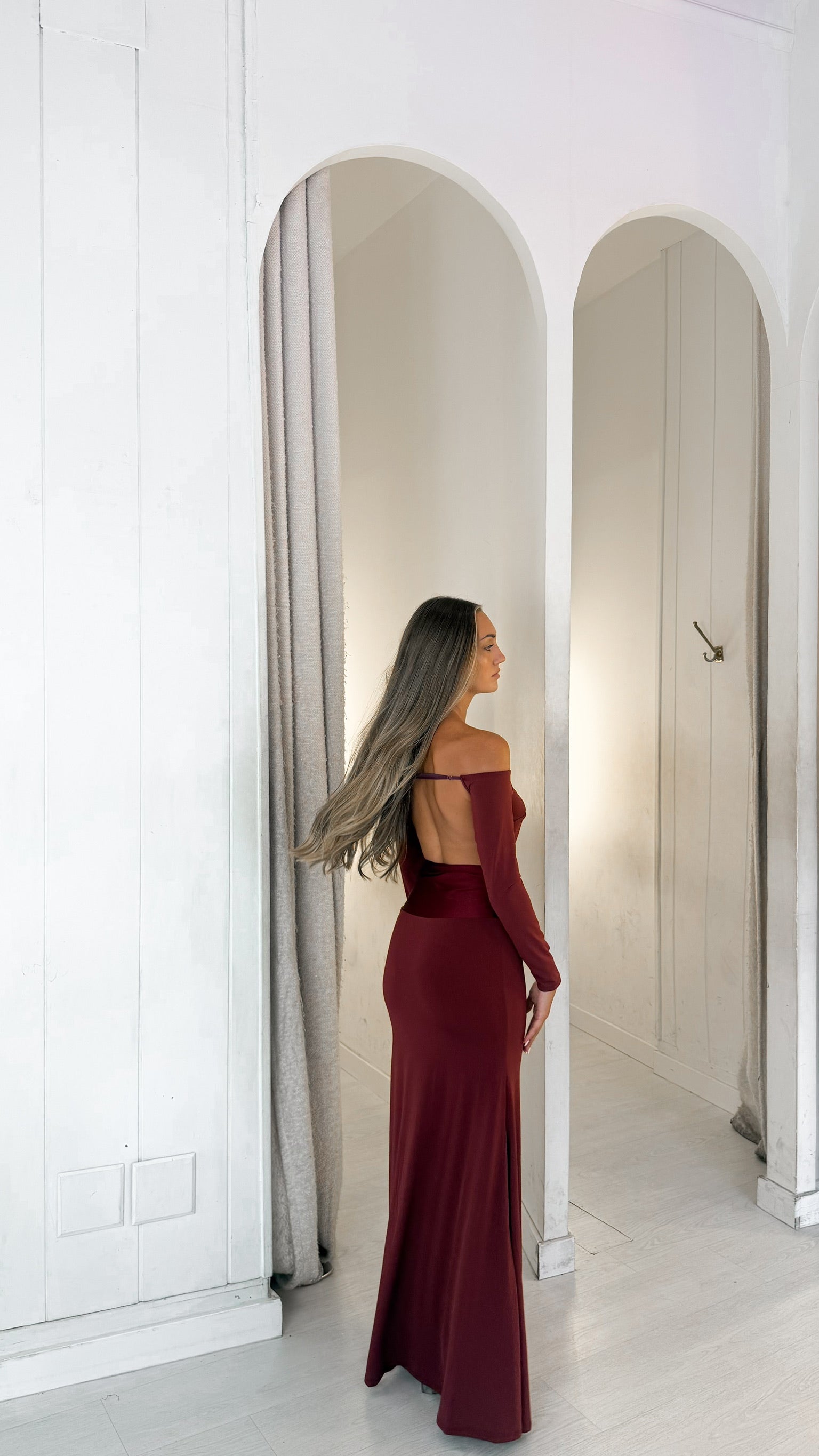 Toffee dress - burdeos