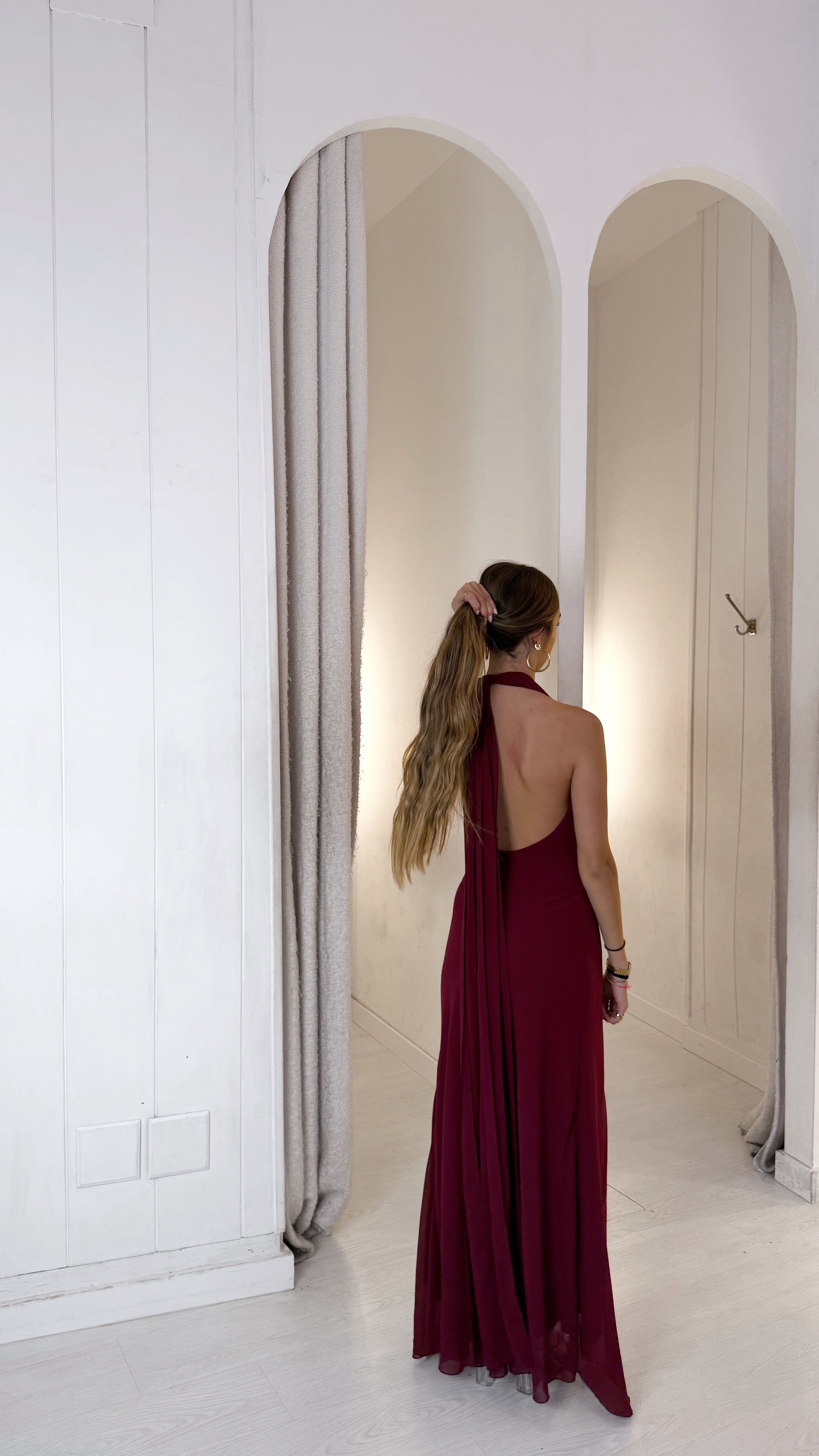 Avocado dress - burdeos