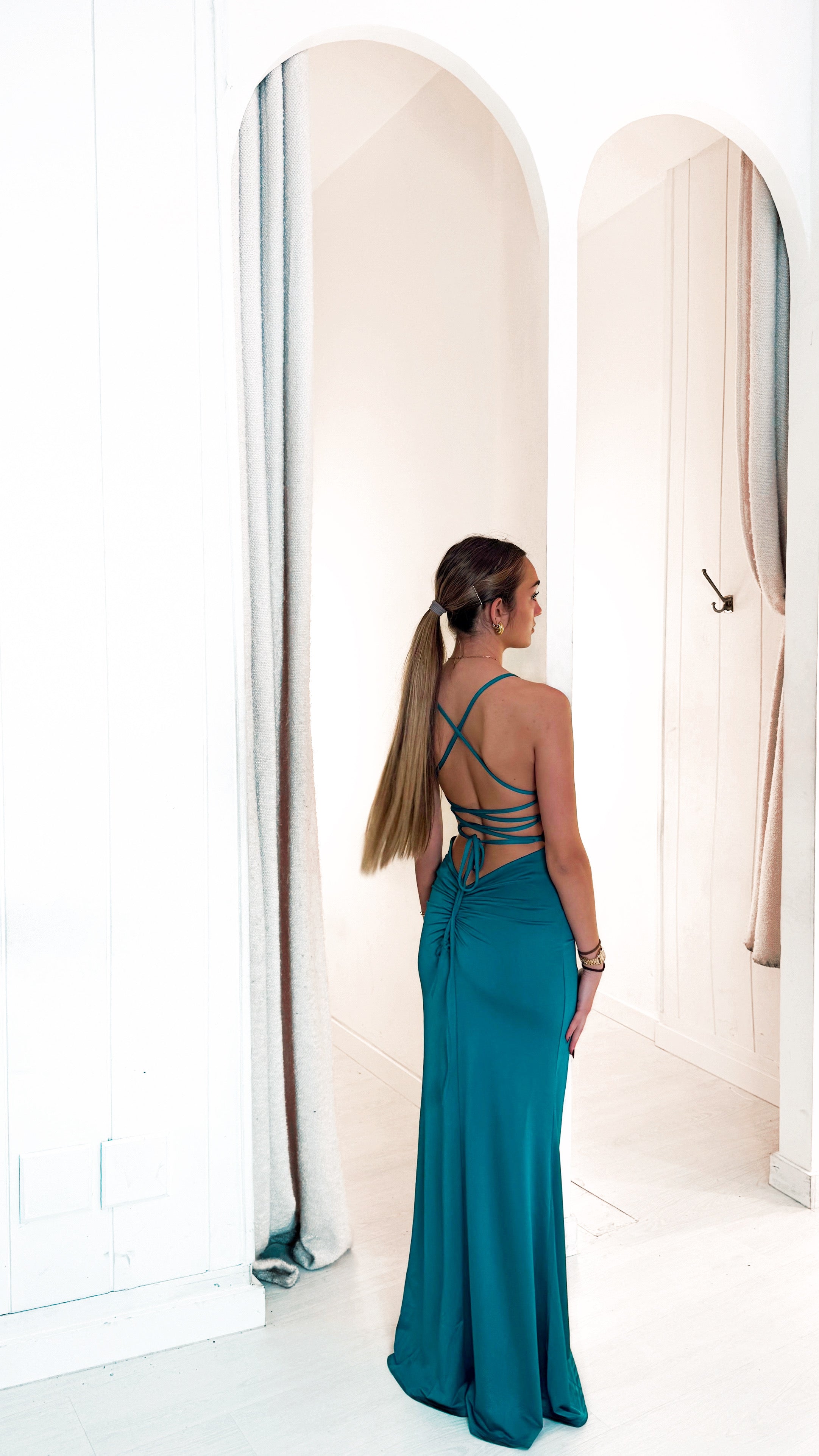 Tight dress - petróleo