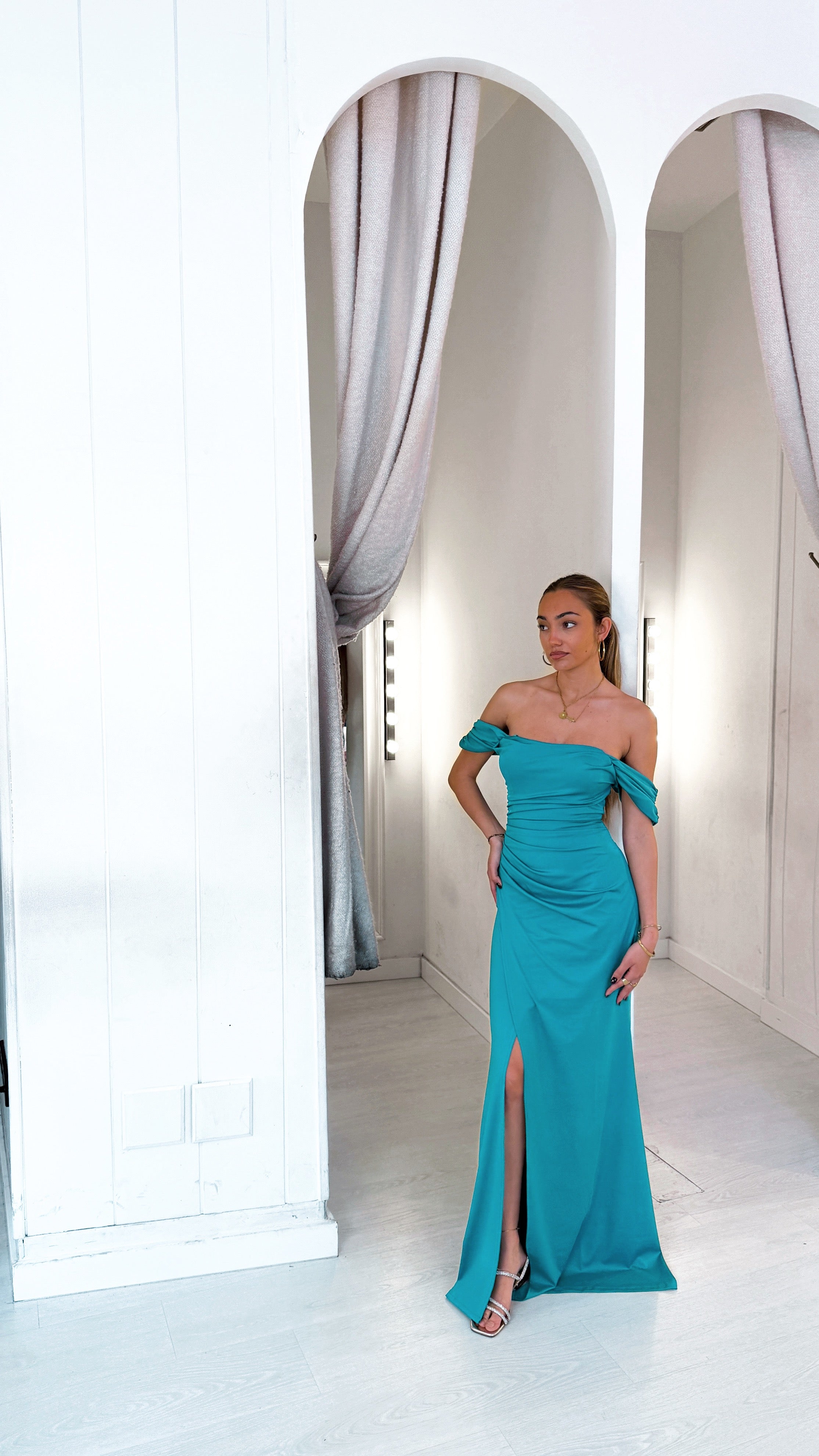 Scarlett dress - petróleo claro