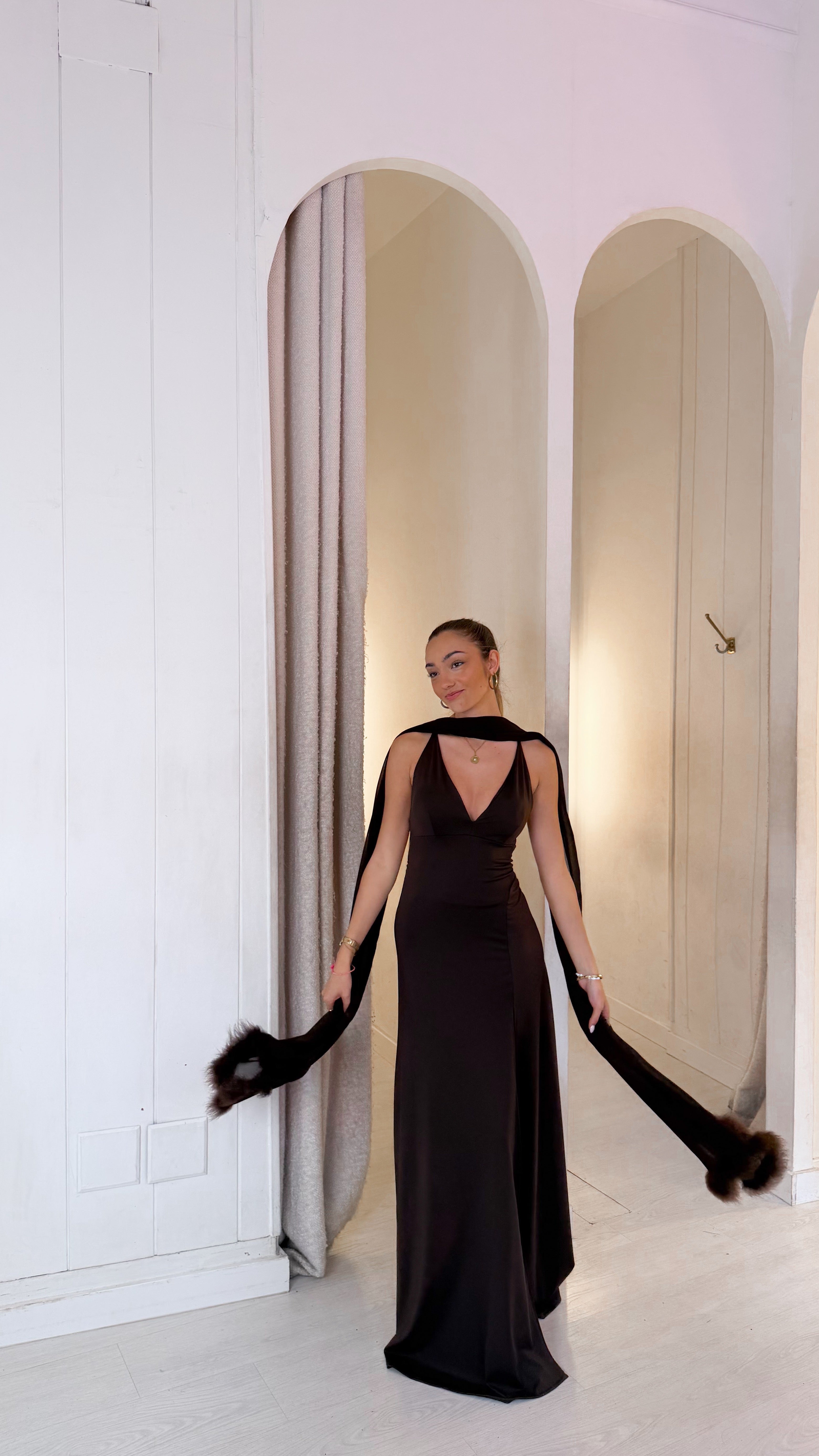 Aura dress - marrón