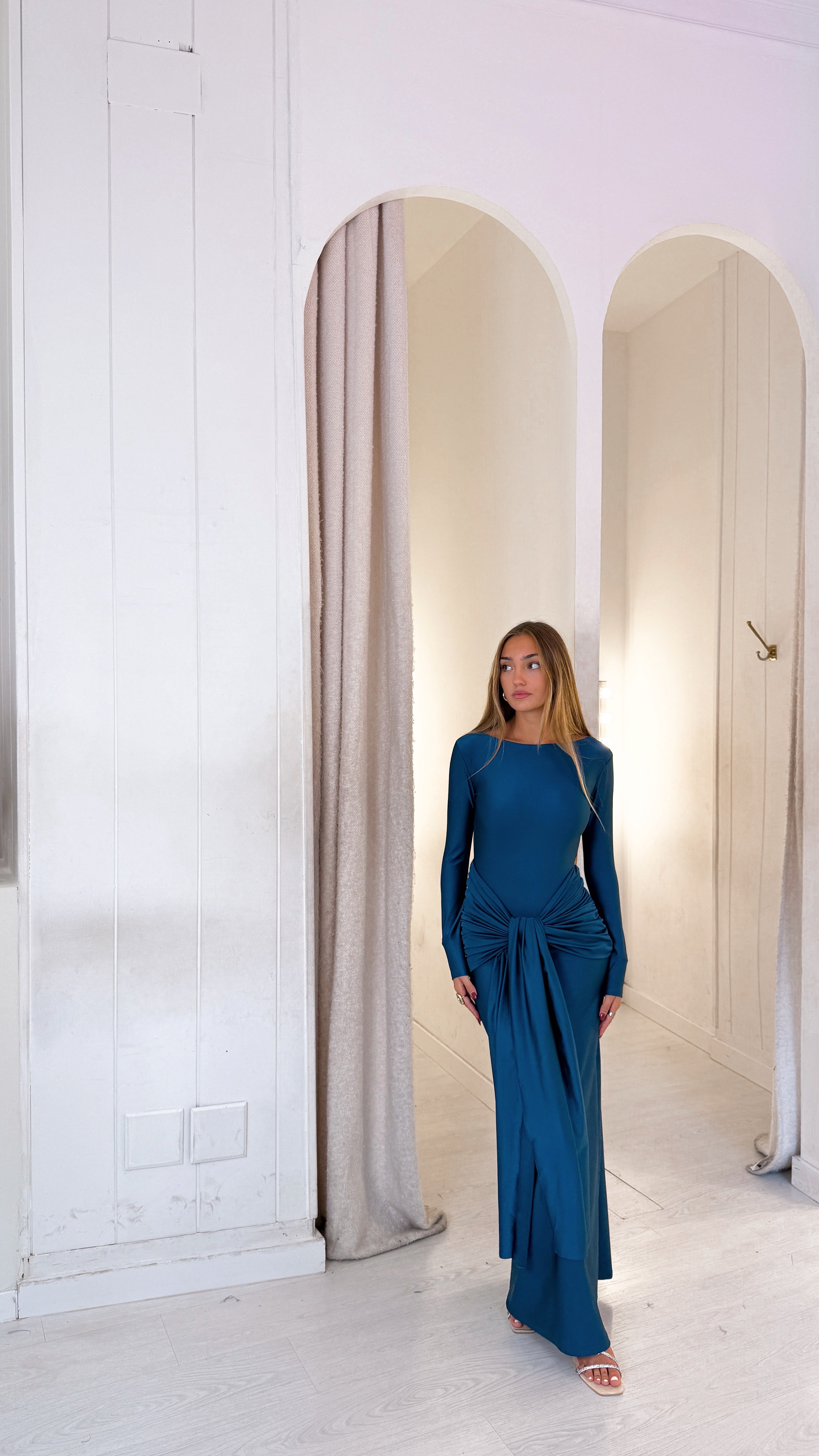 Olivia dress - petróleo