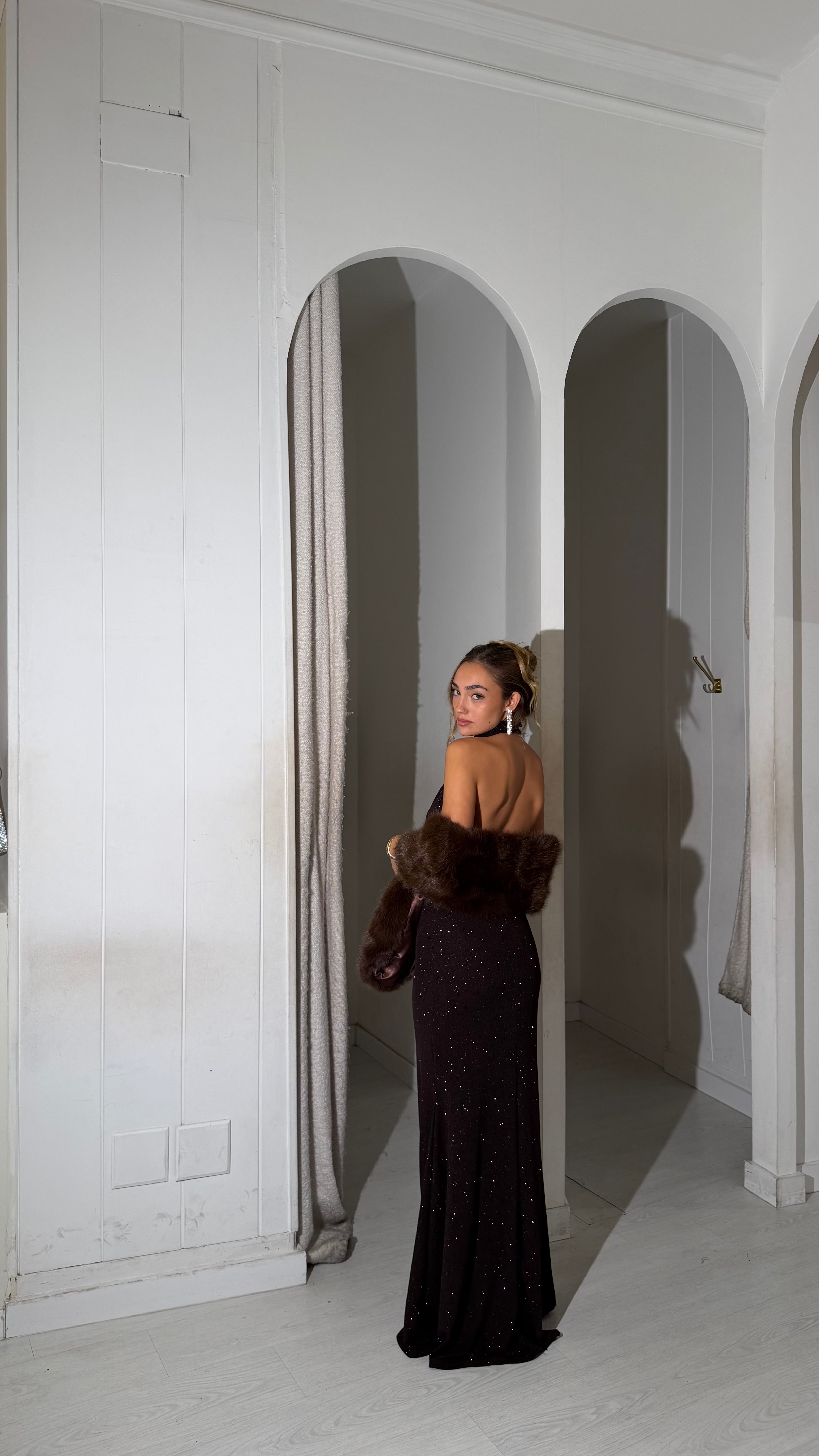 Estola de pelo - marrón