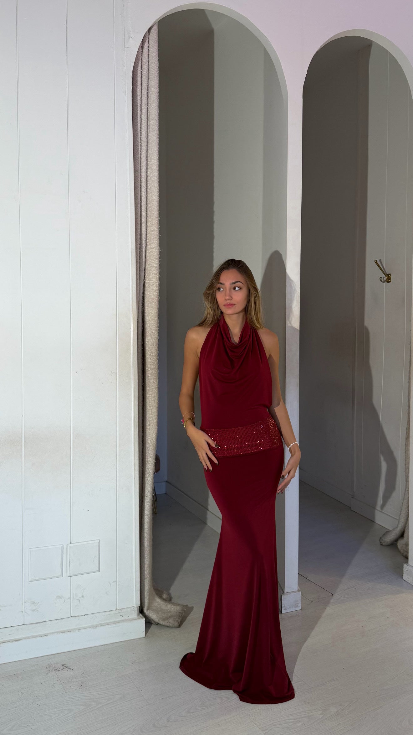 Frozen dress - burdeos