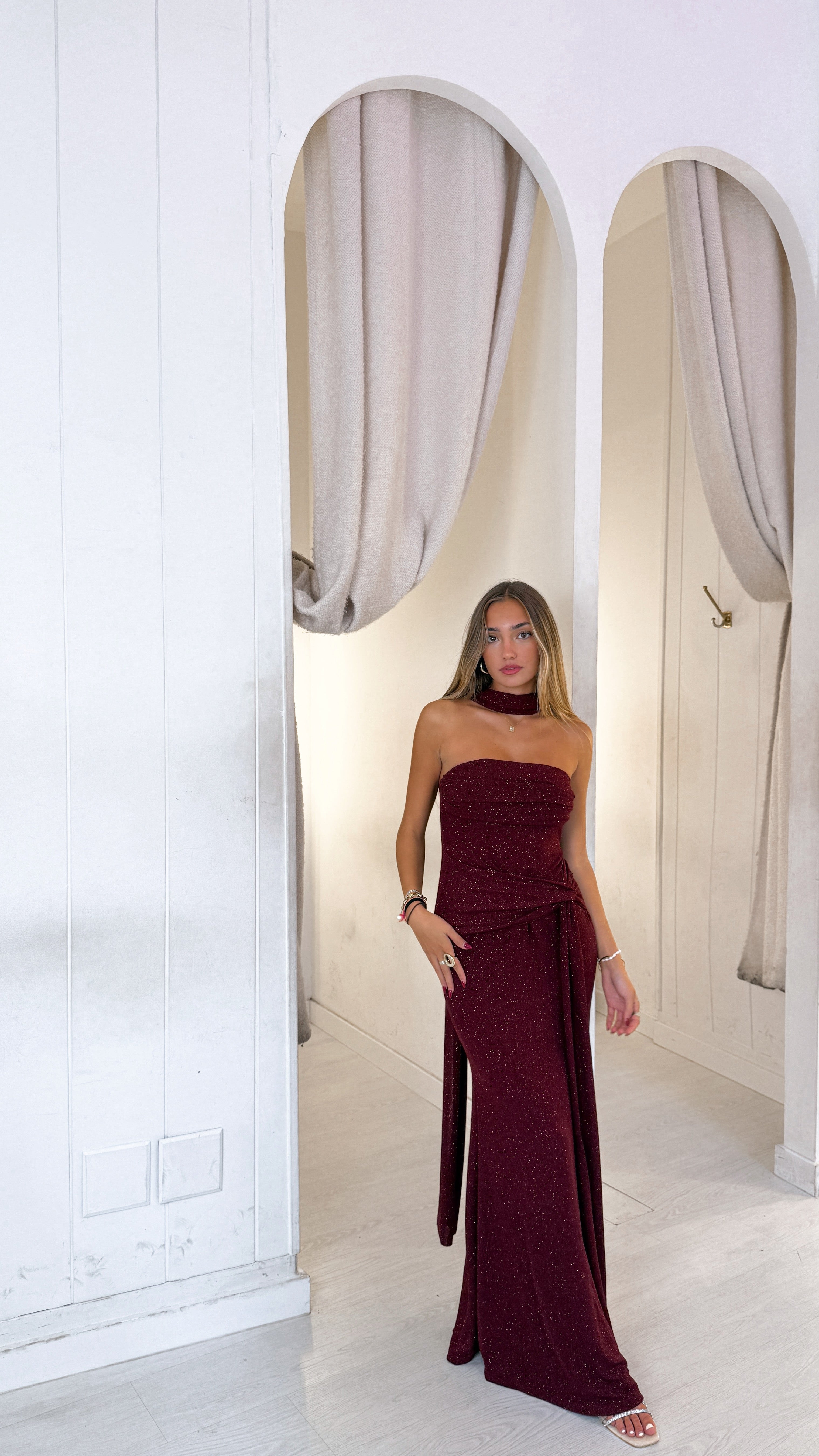 Moonlight dress - burdeos