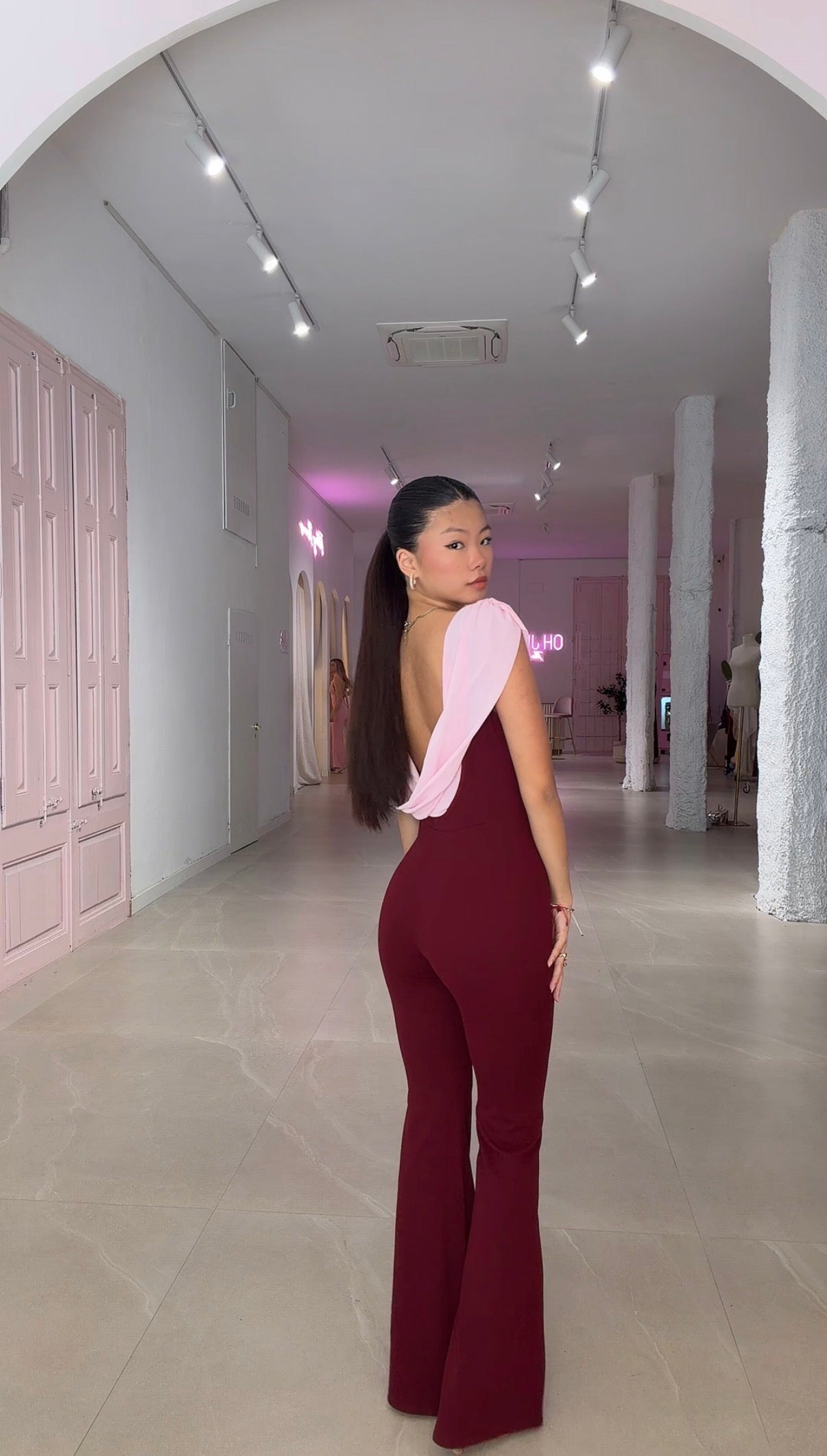 Sublime playsuit - burdeos y rosa