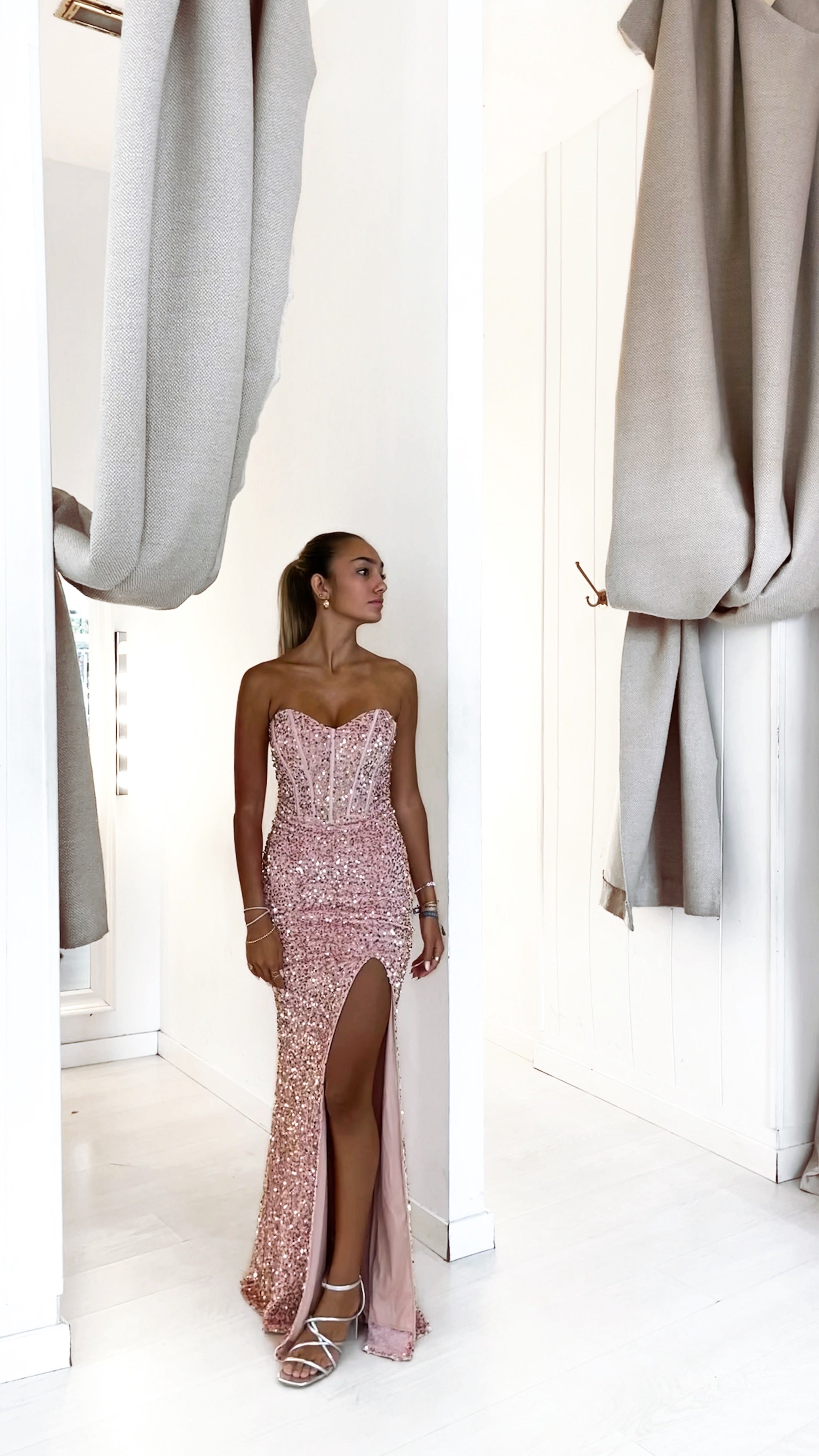 Heart glitter dress (rose gold)