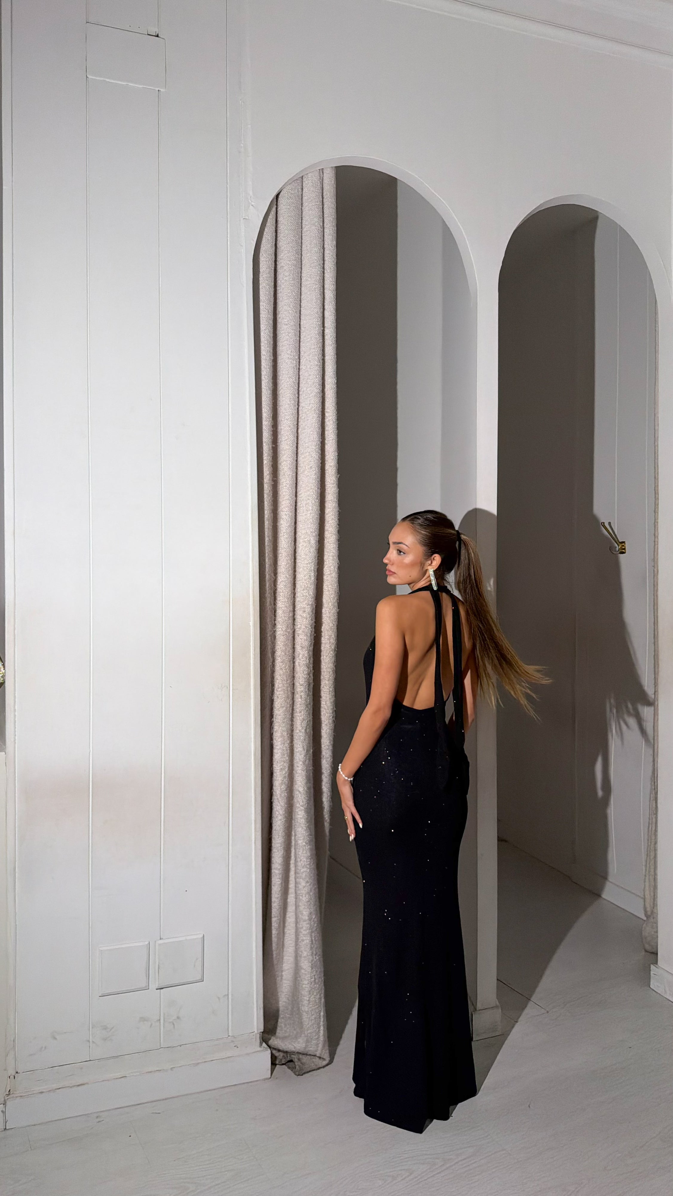 Love glitter dress - negro