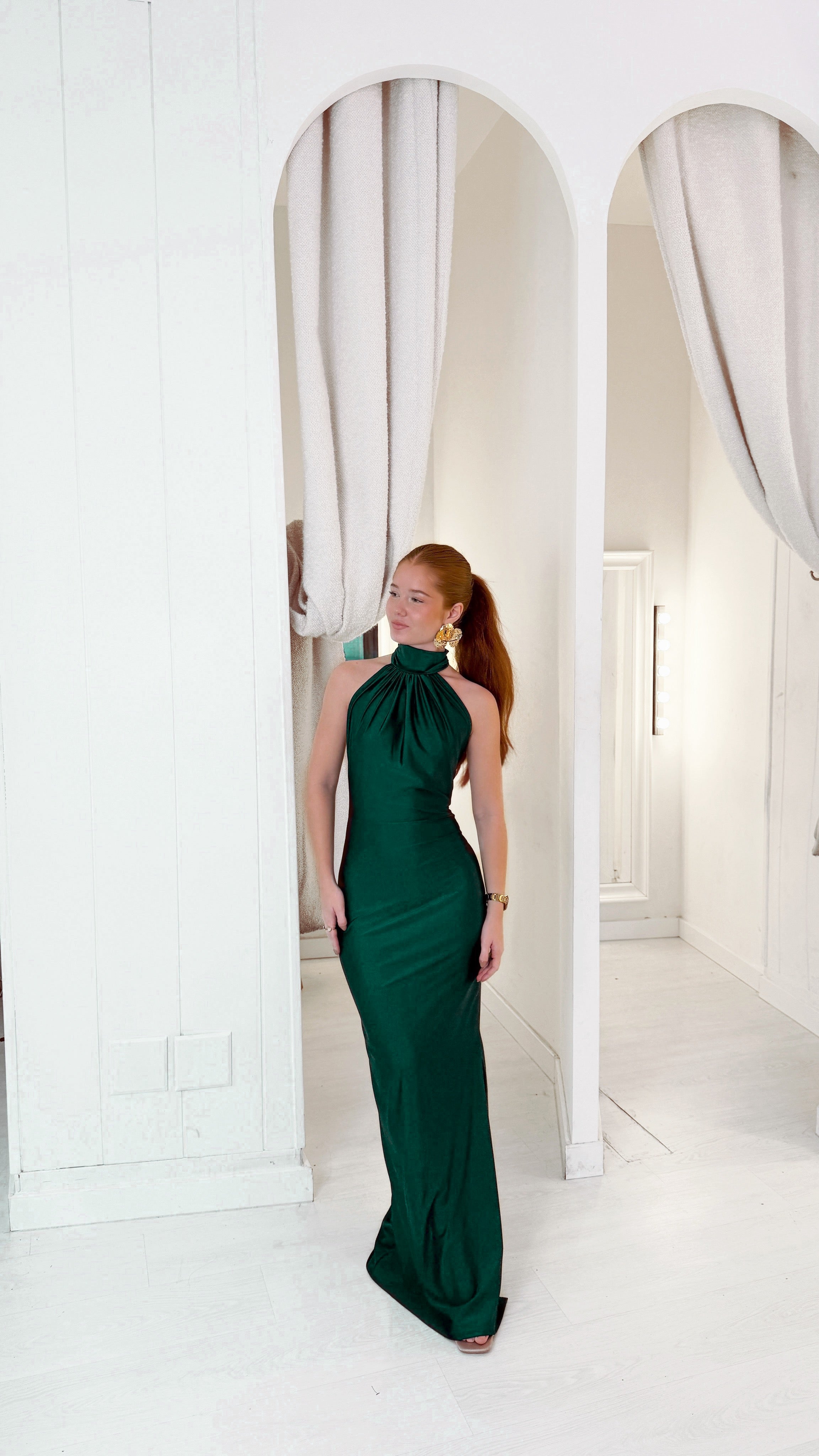 Claire dress - verde botella