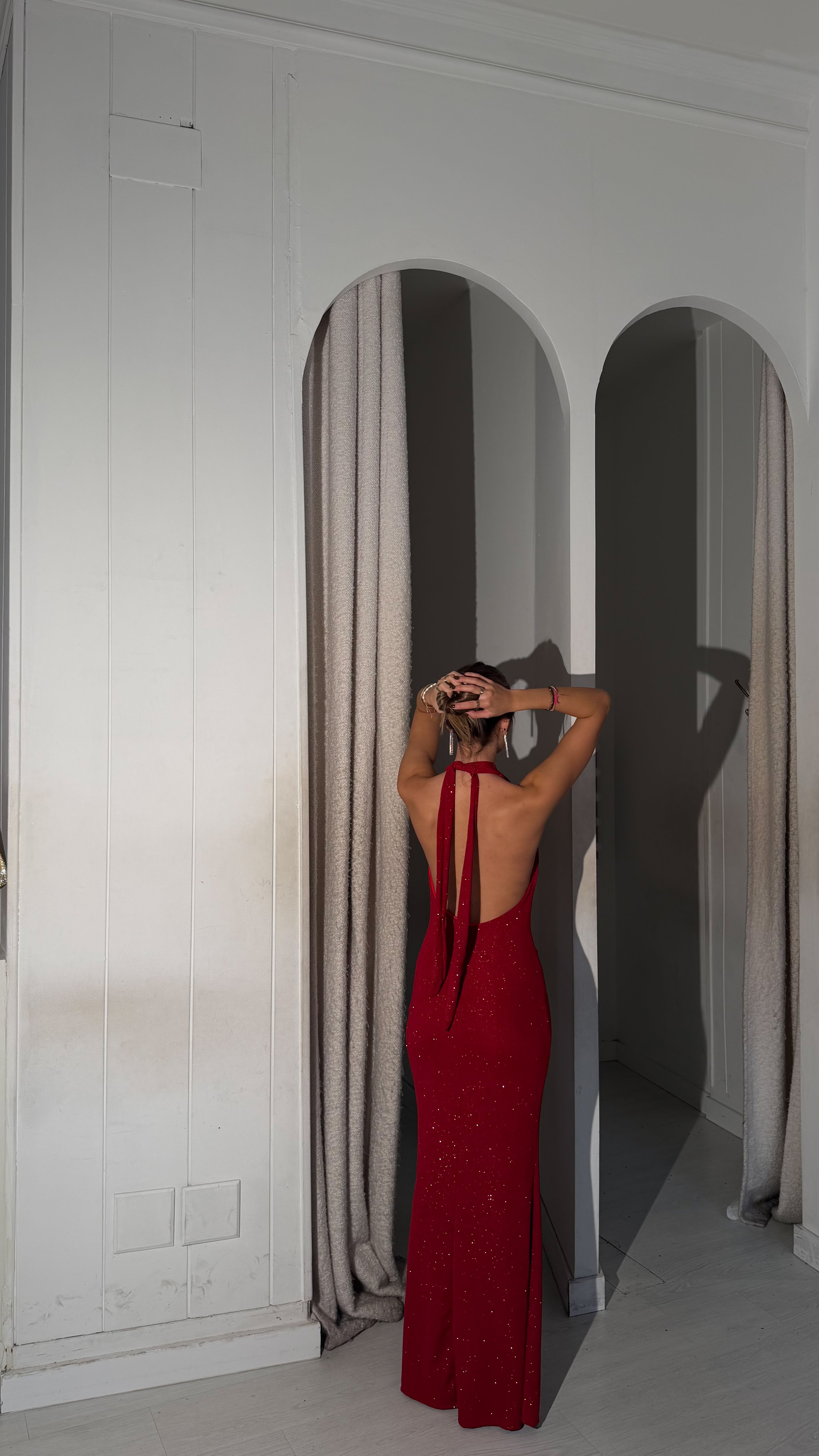 Love glitter dress - rojo