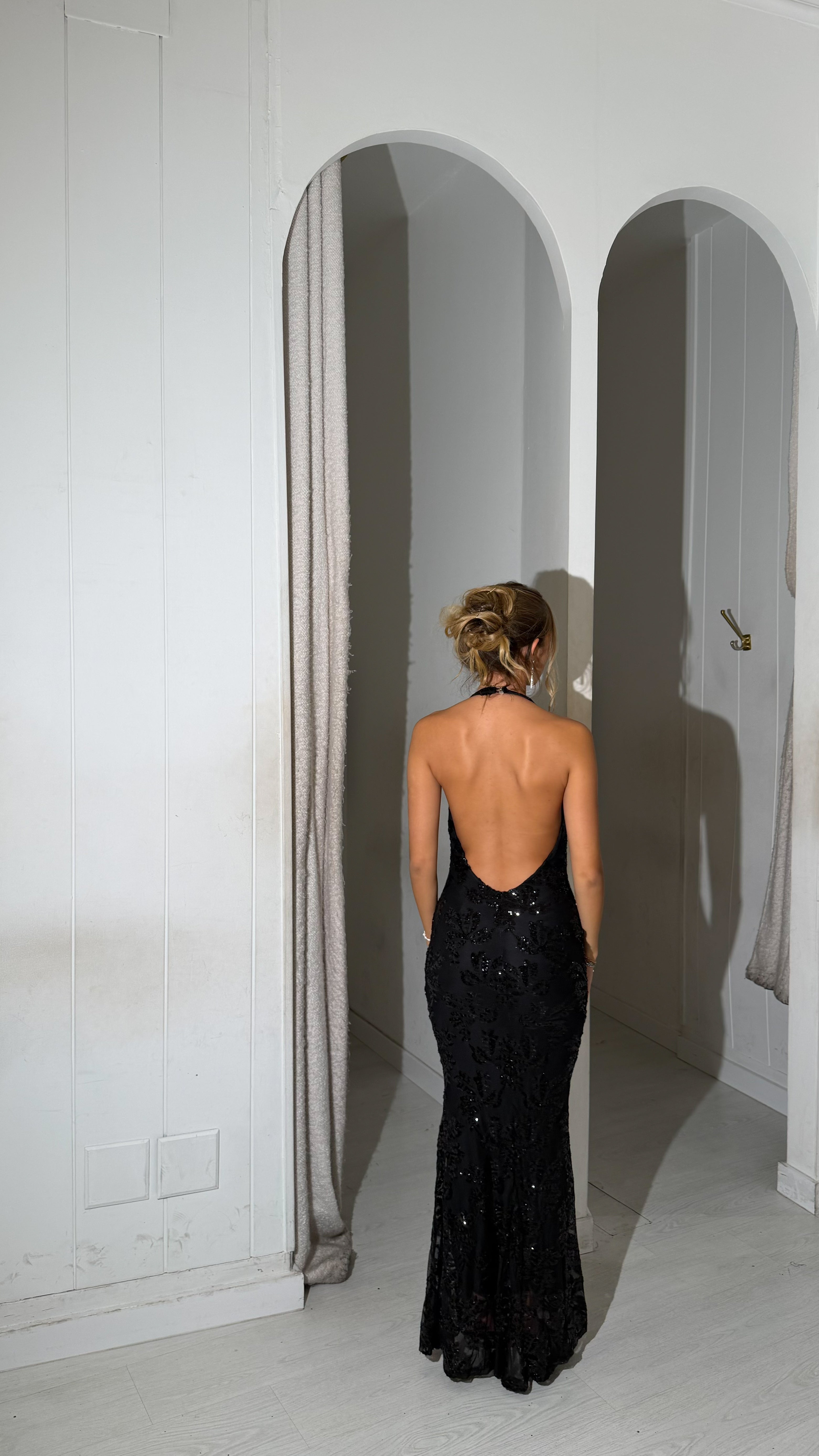 Autumn lights dress - negro