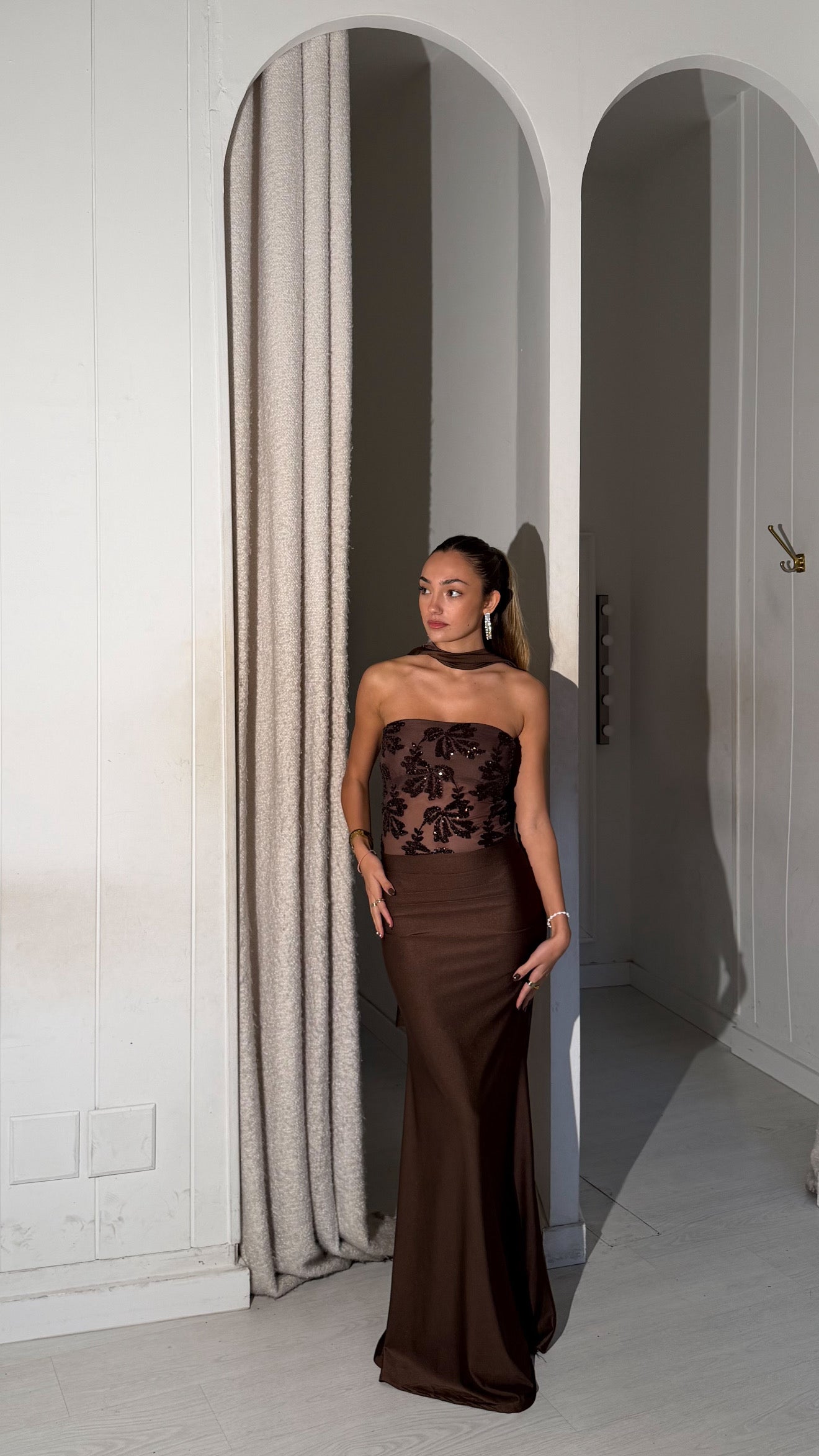 Crystal dress - marrón