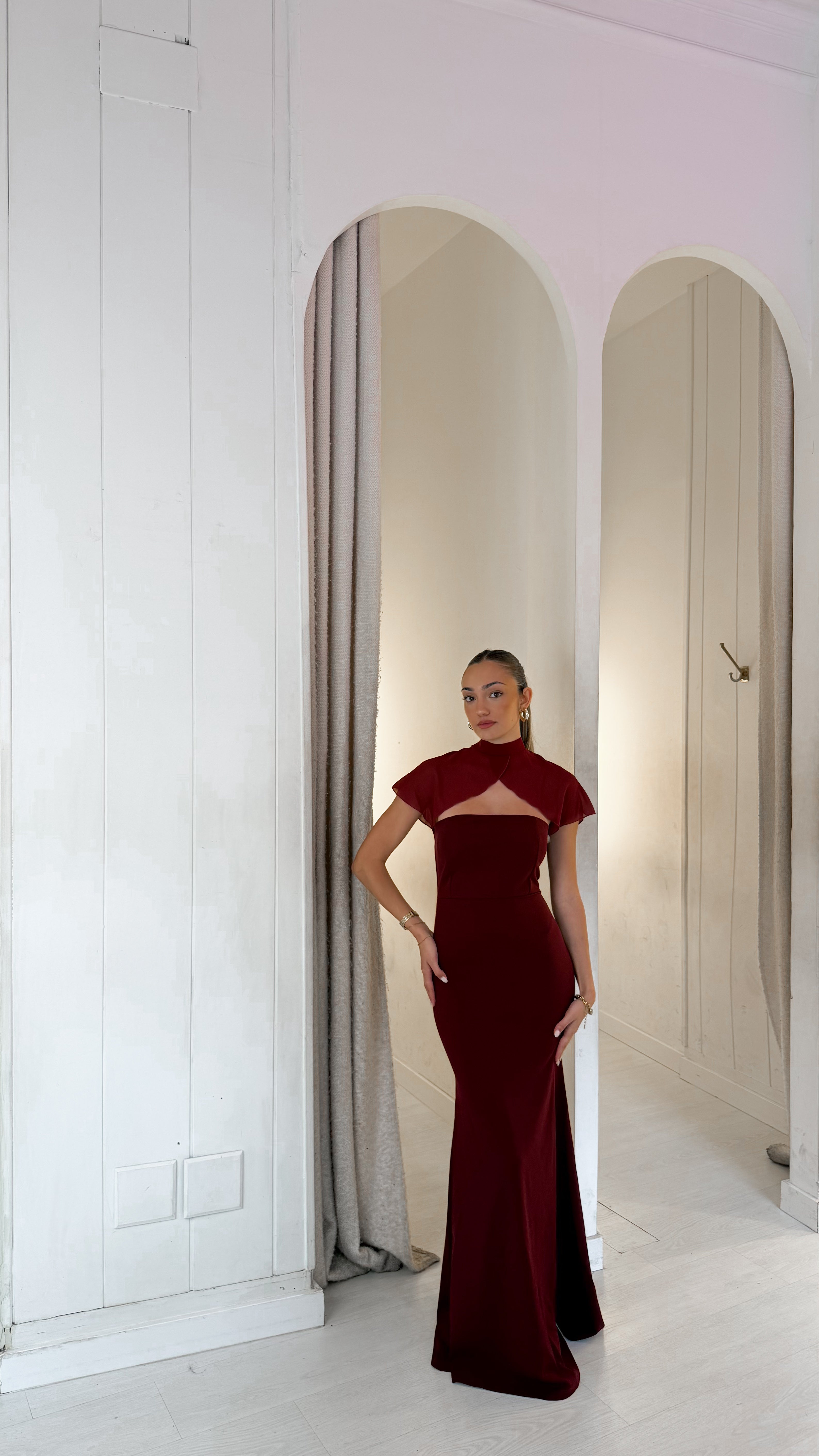 Jade dress - burdeos