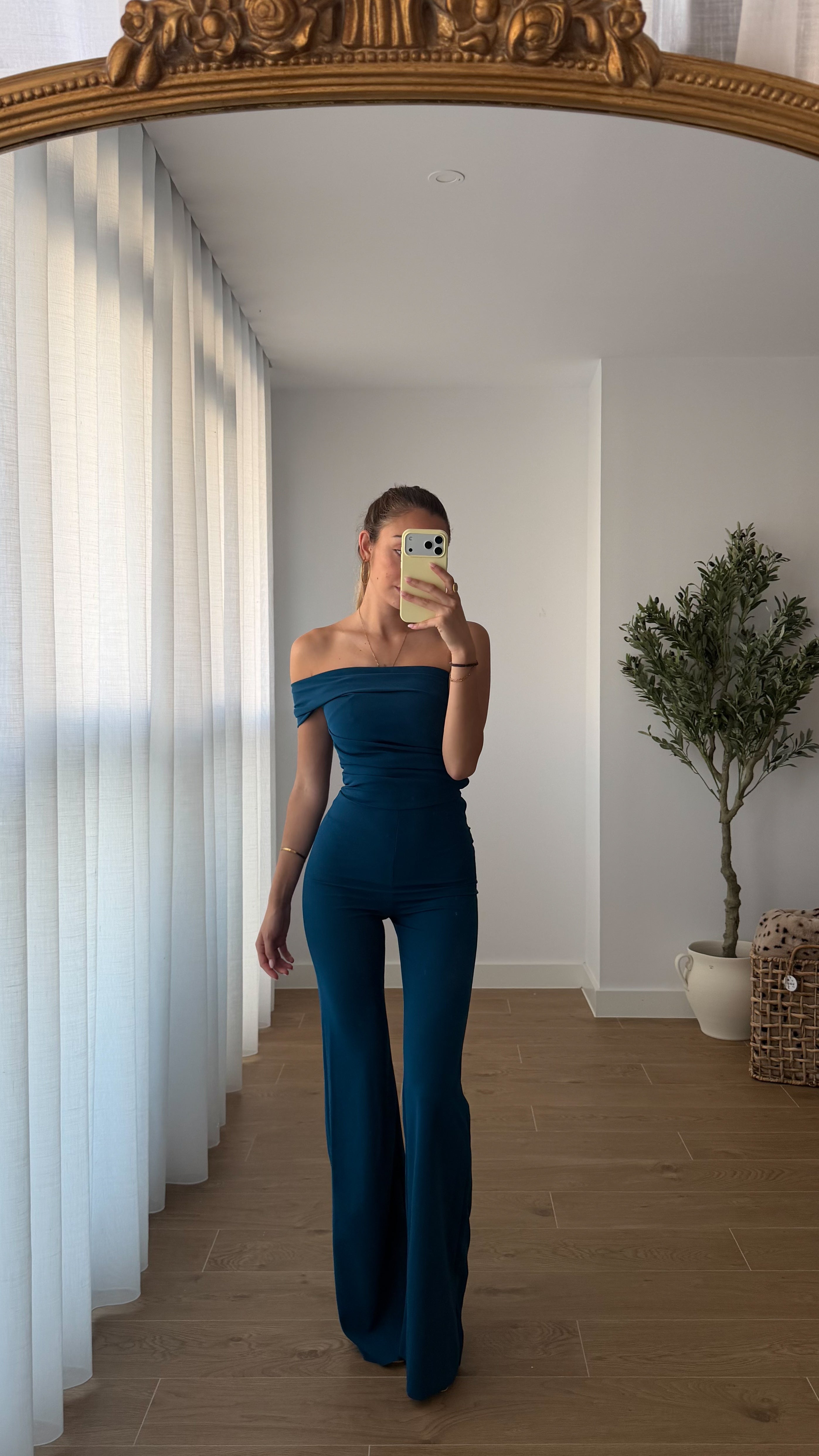 Gala playsuit - petróleo