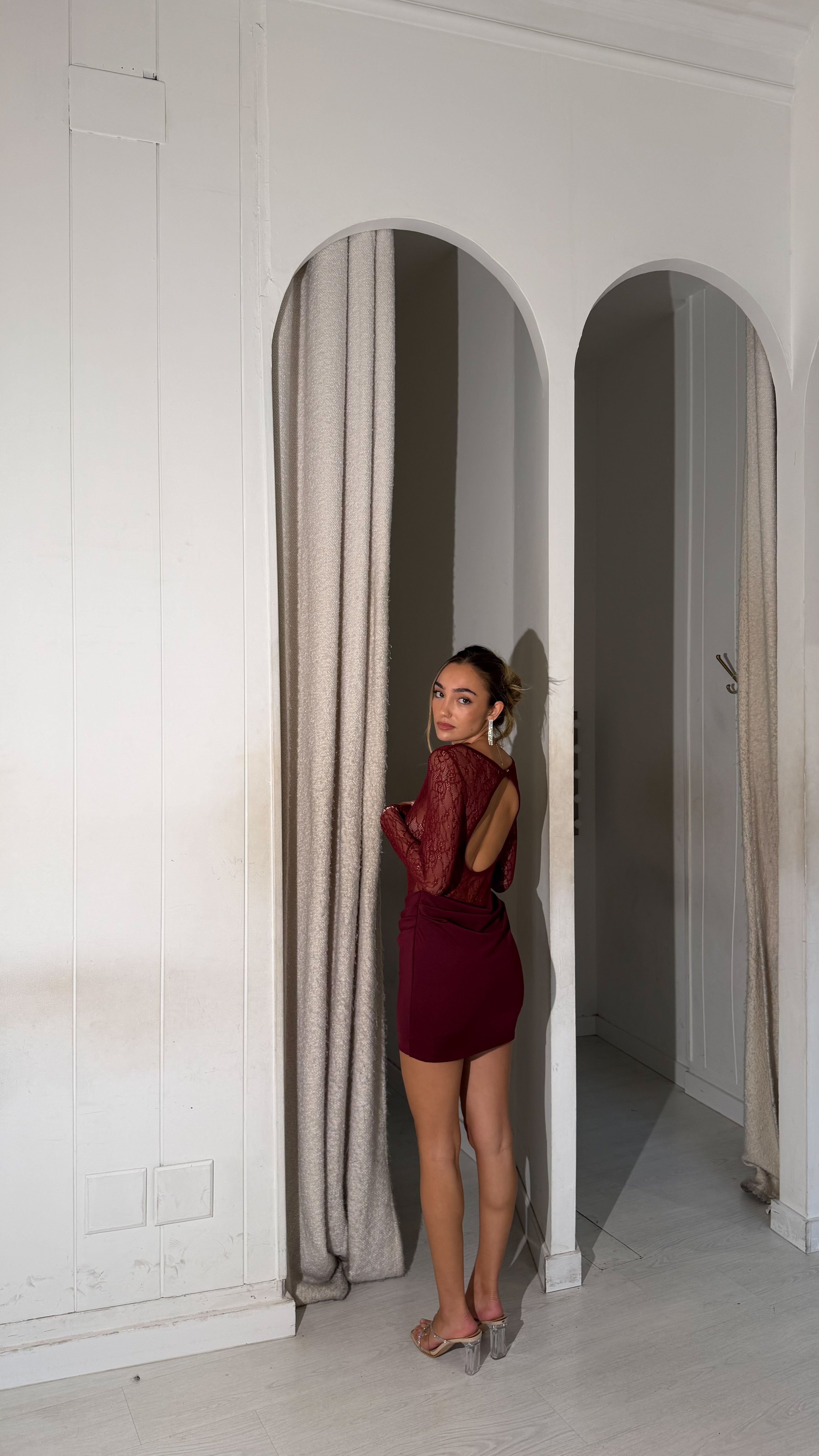 Mistletoe dress - burdeos