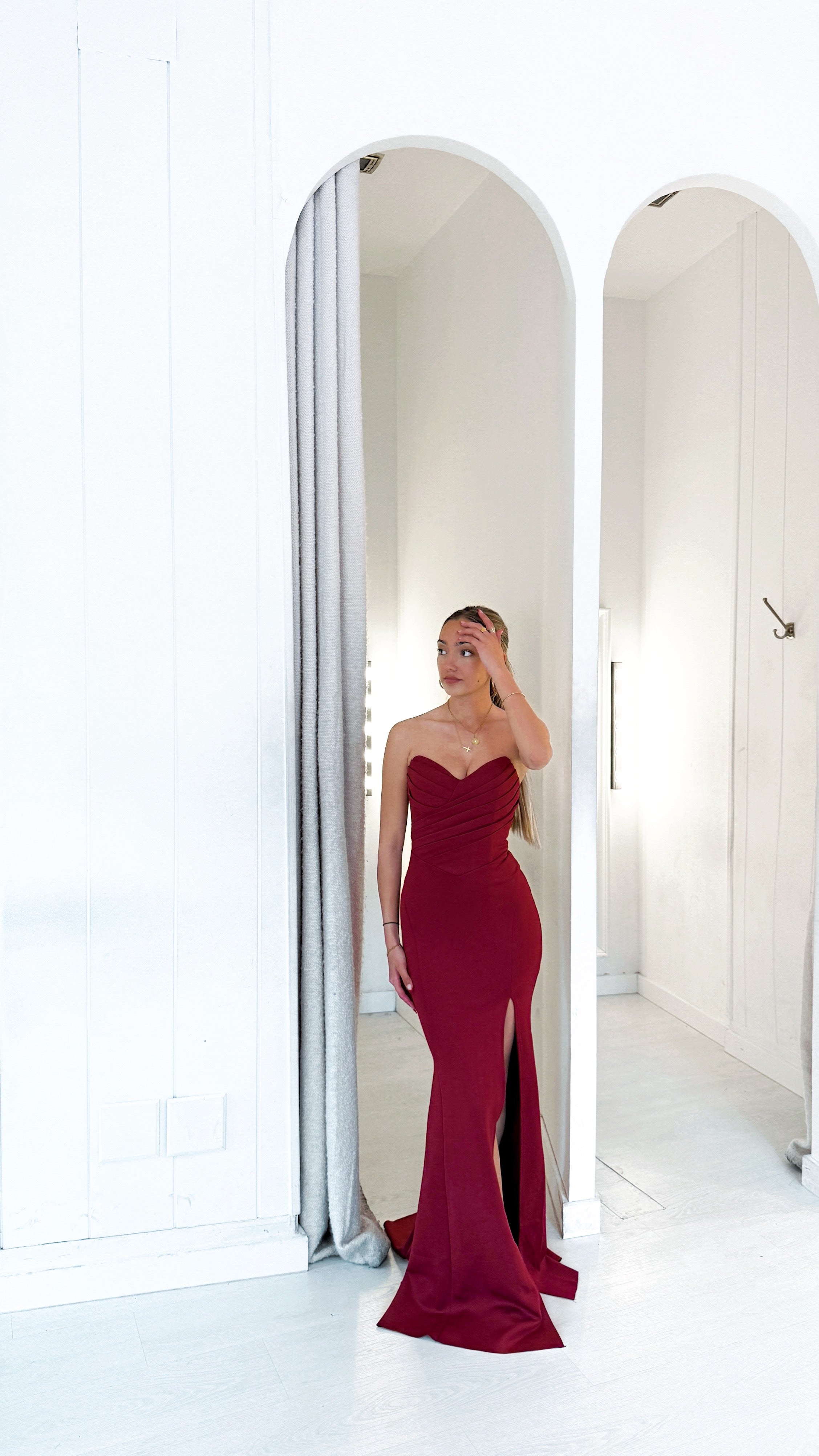 Blush dress - burdeos