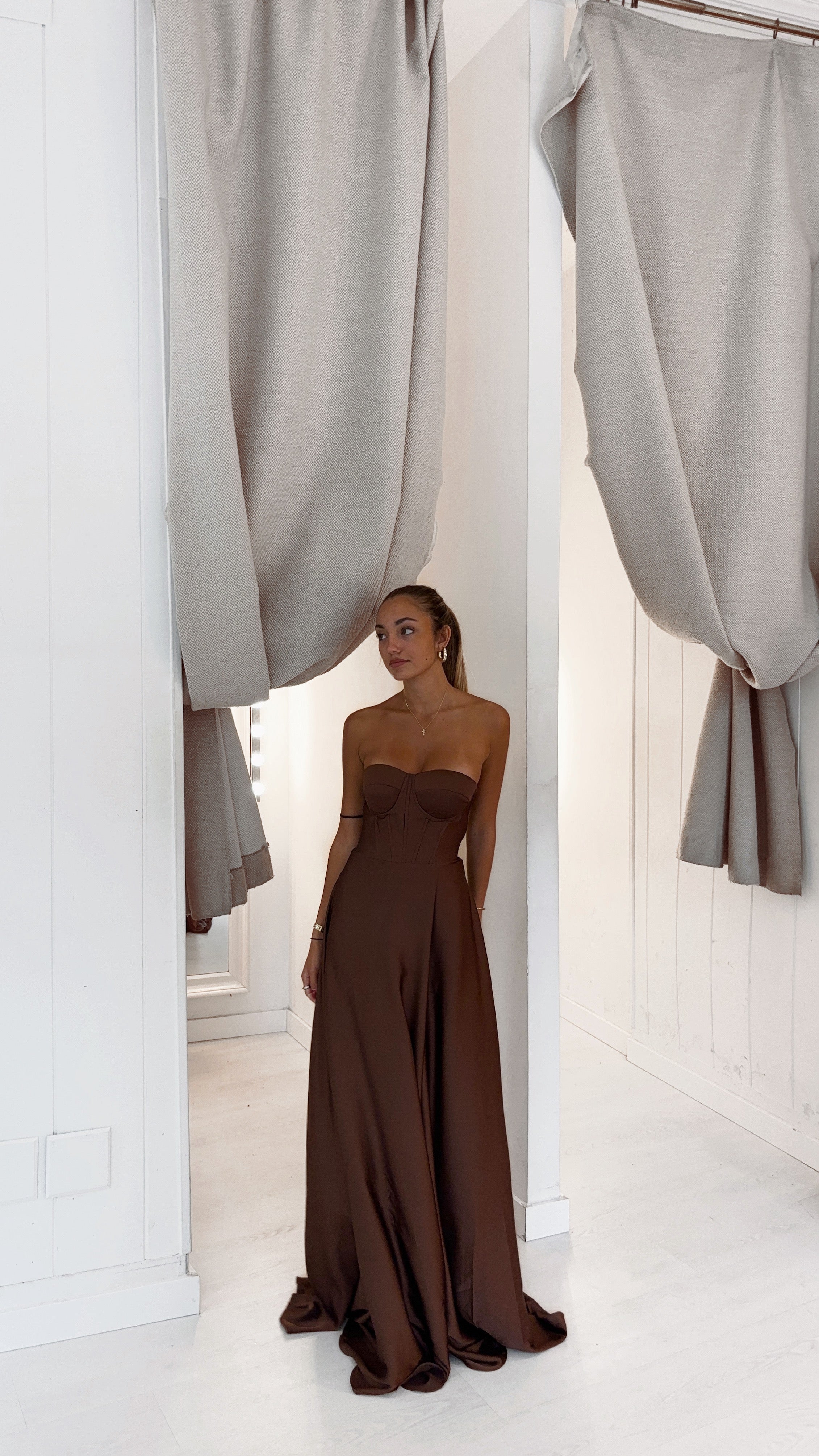 The corset dress - marrón