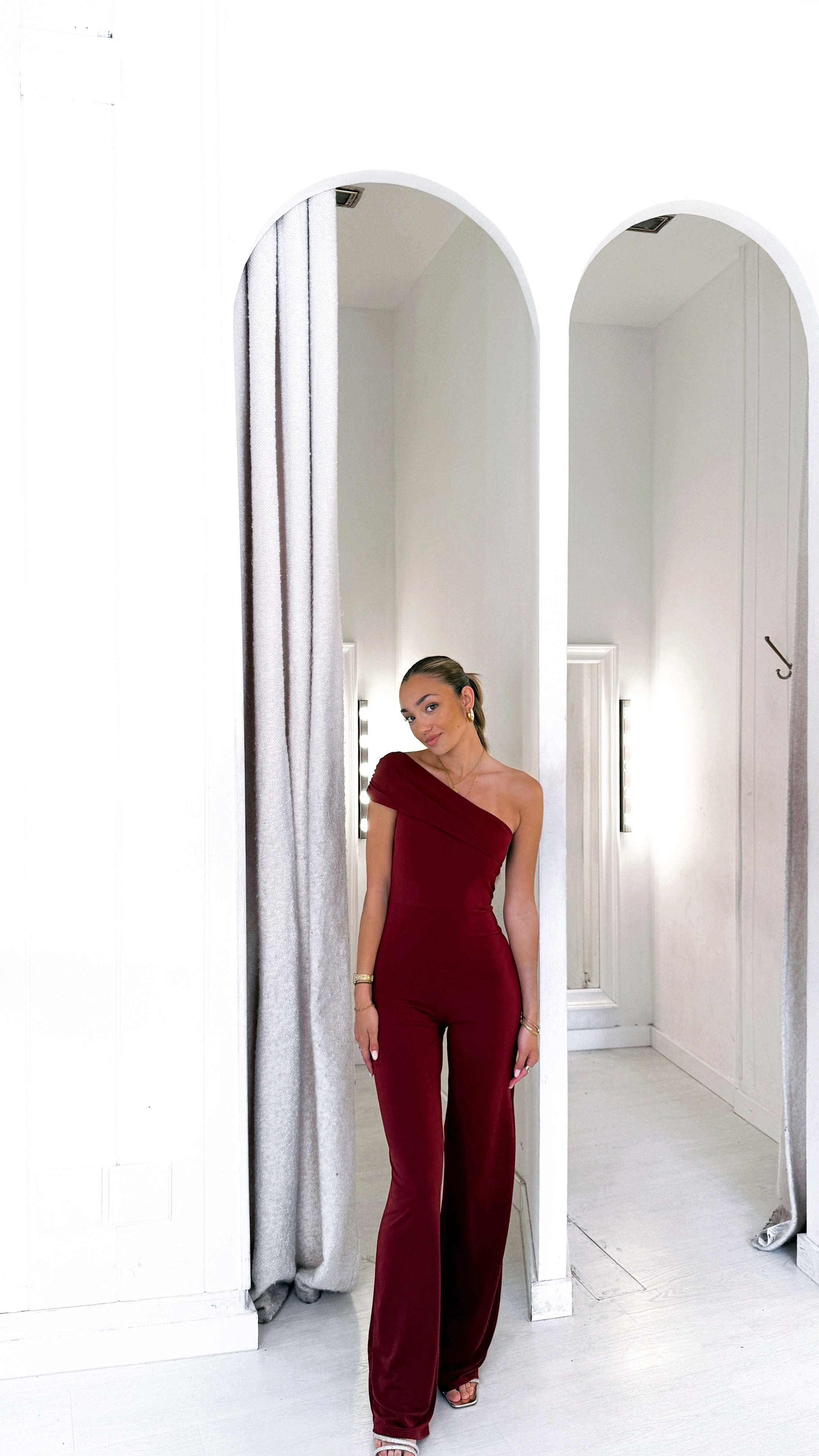 Dama playsuit - burdeos