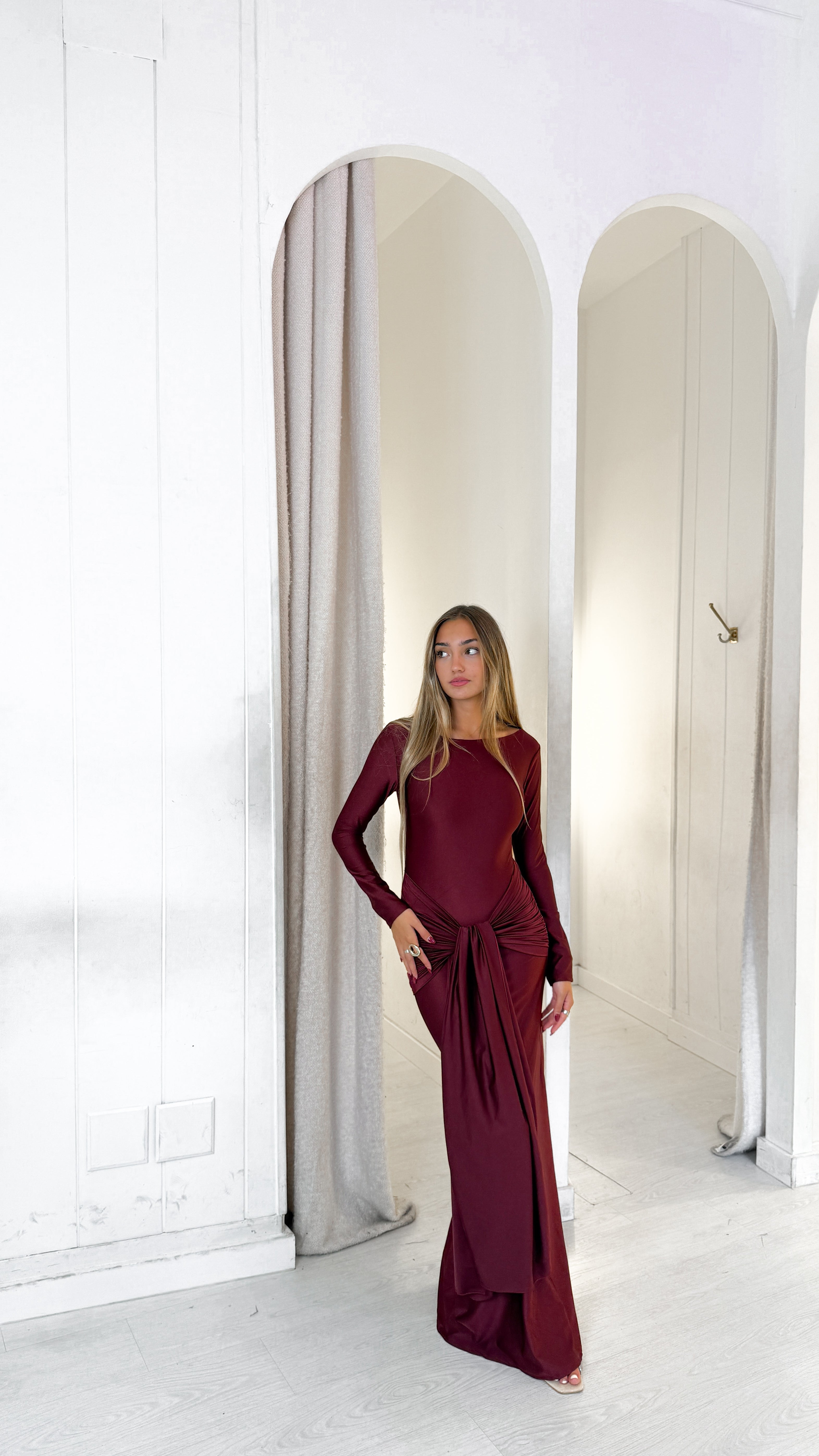 Olivia dress - burdeos